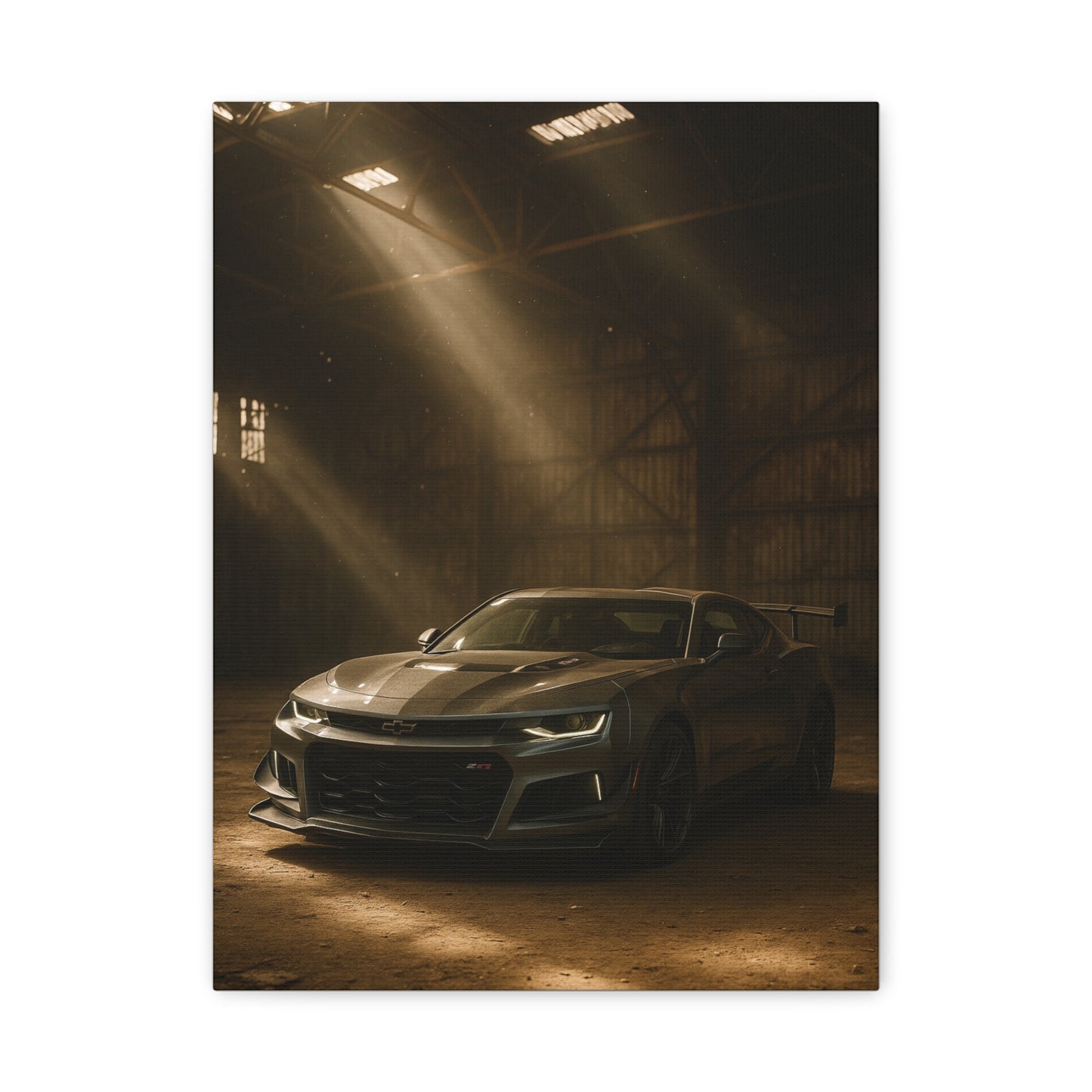 Canvas Print - Chevrolet Camaro in Barn