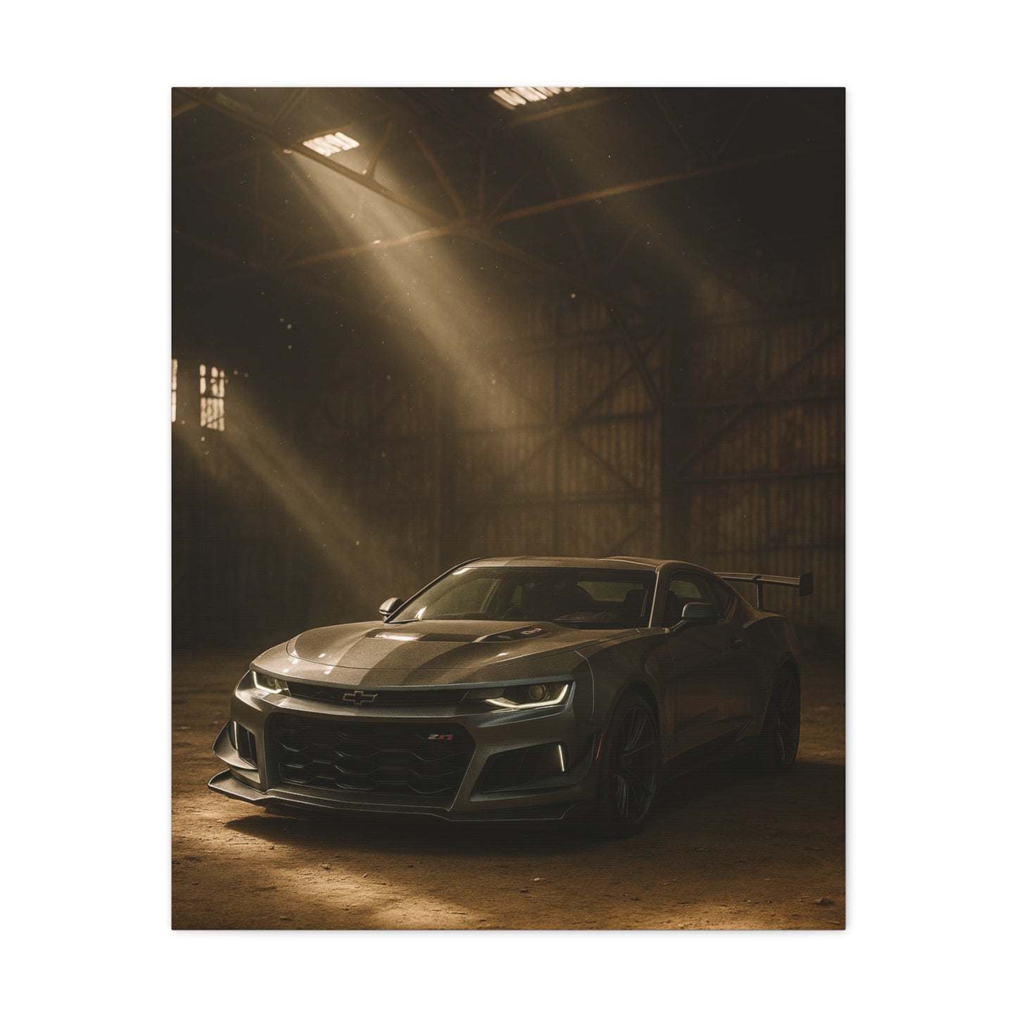 Canvas Print - Chevrolet Camaro in Barn