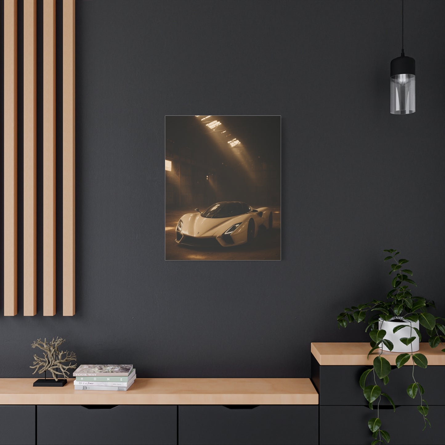 Canvas Print - SSC Tuatara in a dusty barn Wall Art