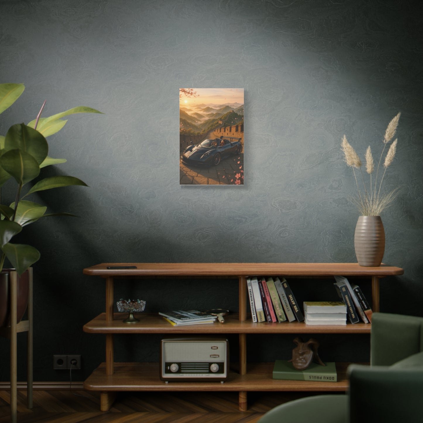 Canvas Wall Art - Pagani Huayra BC Roadster Chilling in Space