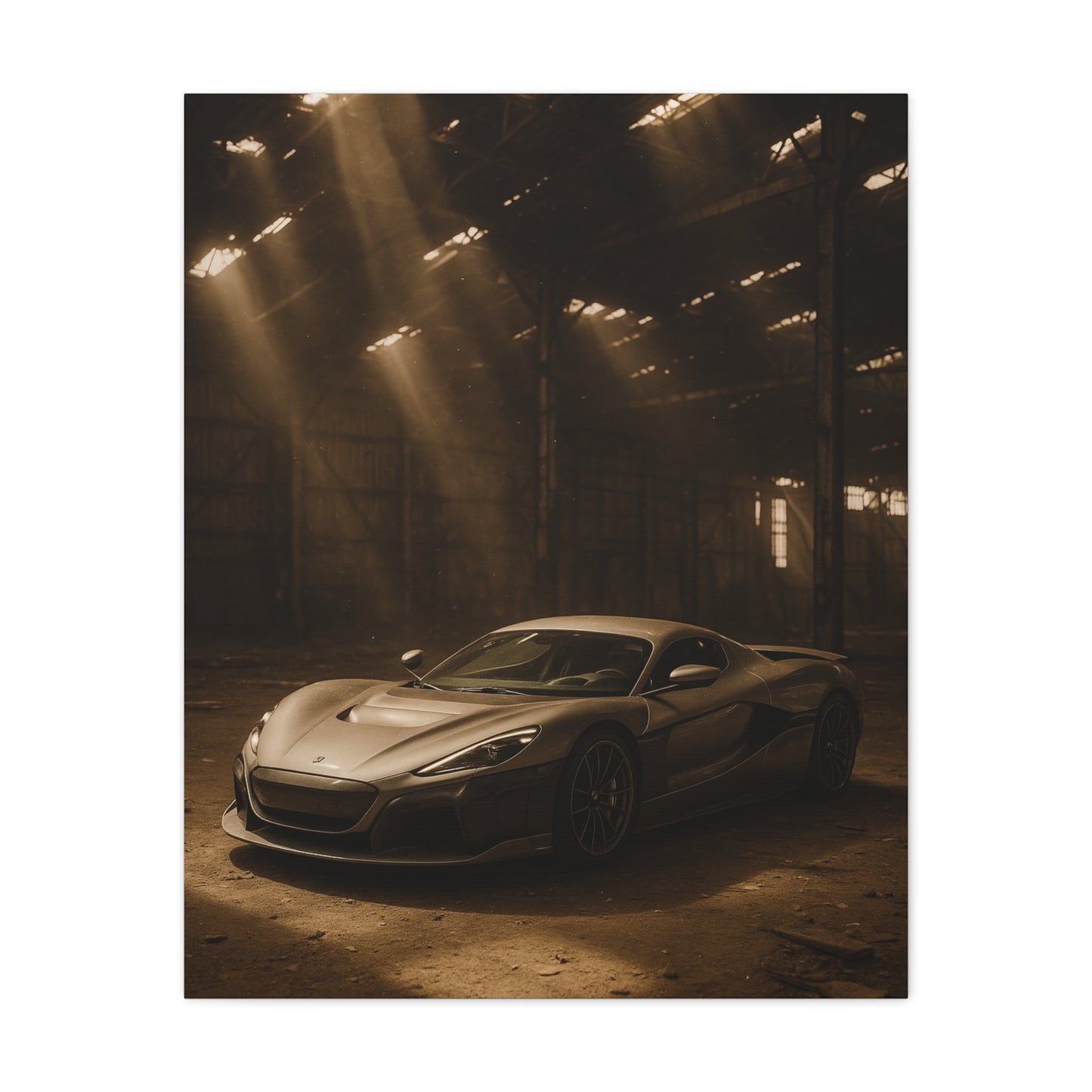 Canvas Art - Rimac Nevera in a Dusty Barn