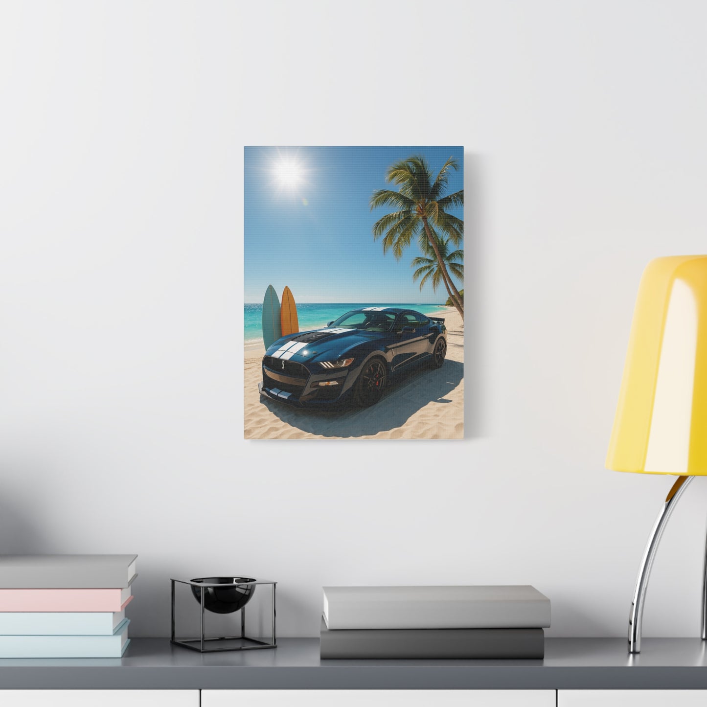 Canvas Print - Ford Shelby GT500 Beach Scene