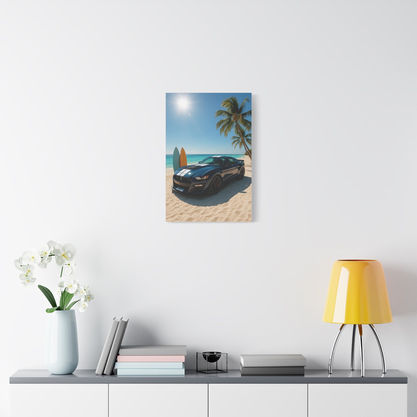 Canvas Print - Ford Shelby GT500 Beach Scene