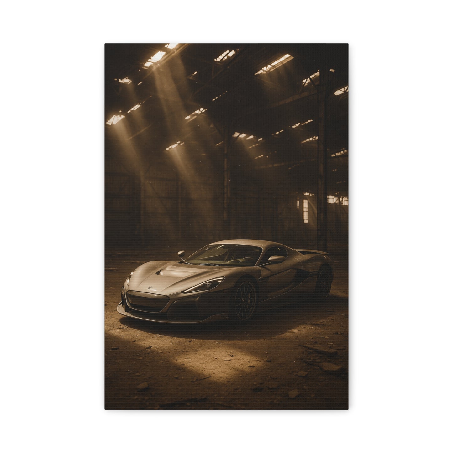 Canvas Art - Rimac Nevera in a Dusty Barn