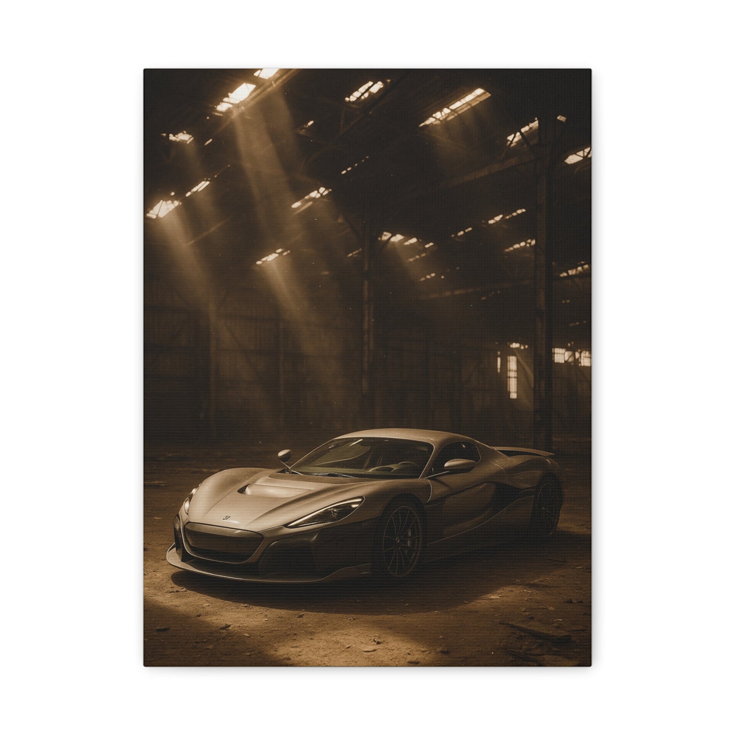 Canvas Art - Rimac Nevera in a Dusty Barn