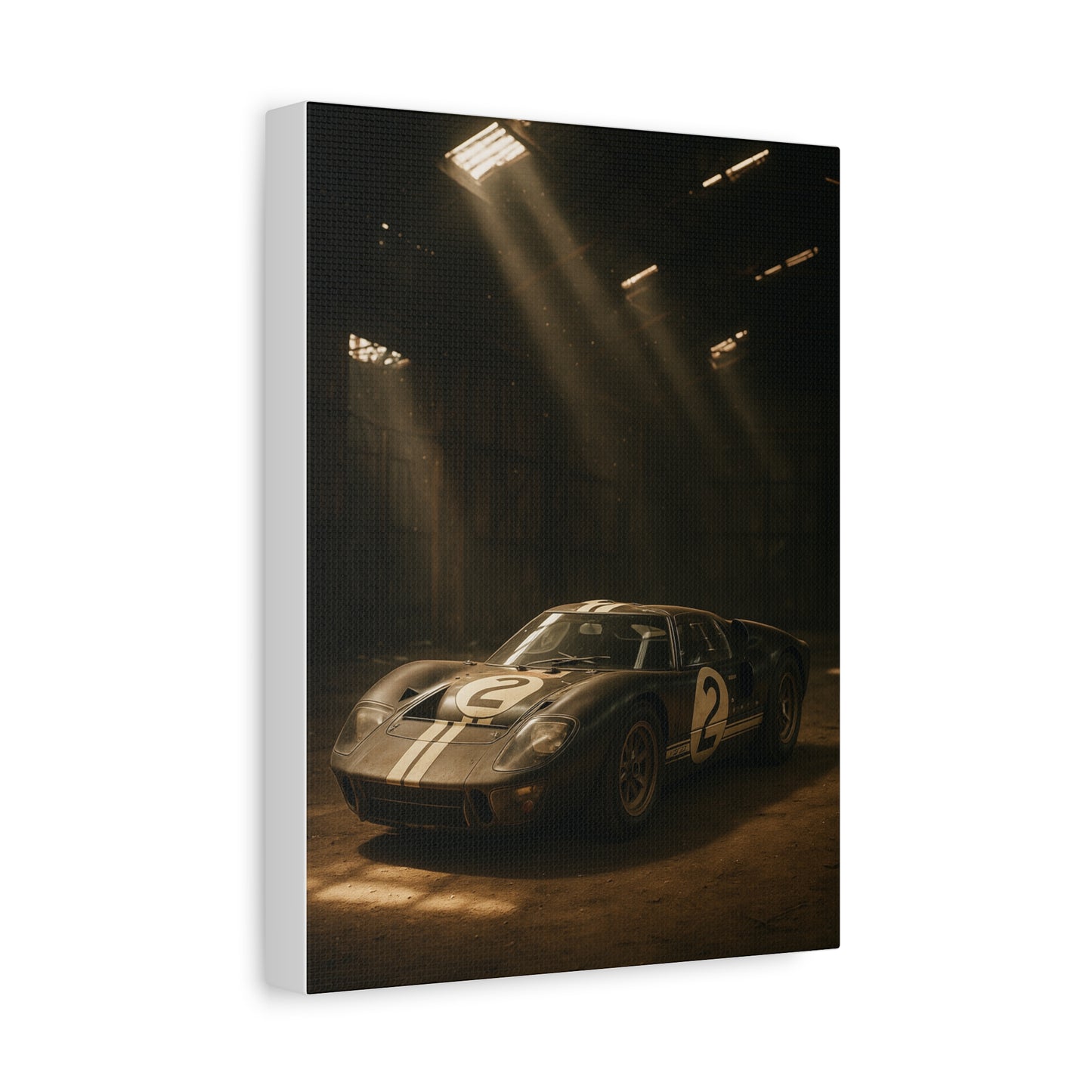 Canvas Print - Classic GT40 stored away in a barn