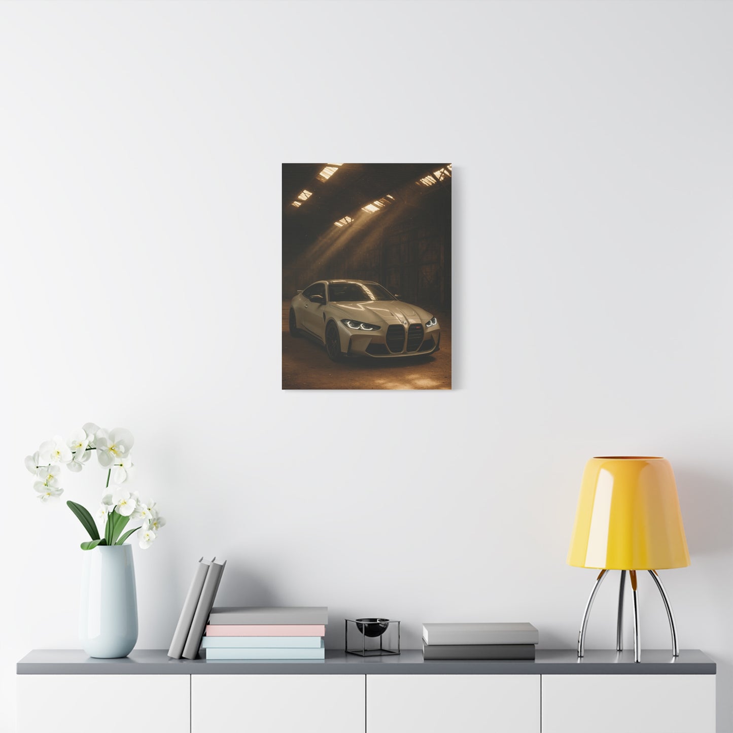 Canvas Print BMW Stored Away in a Barn