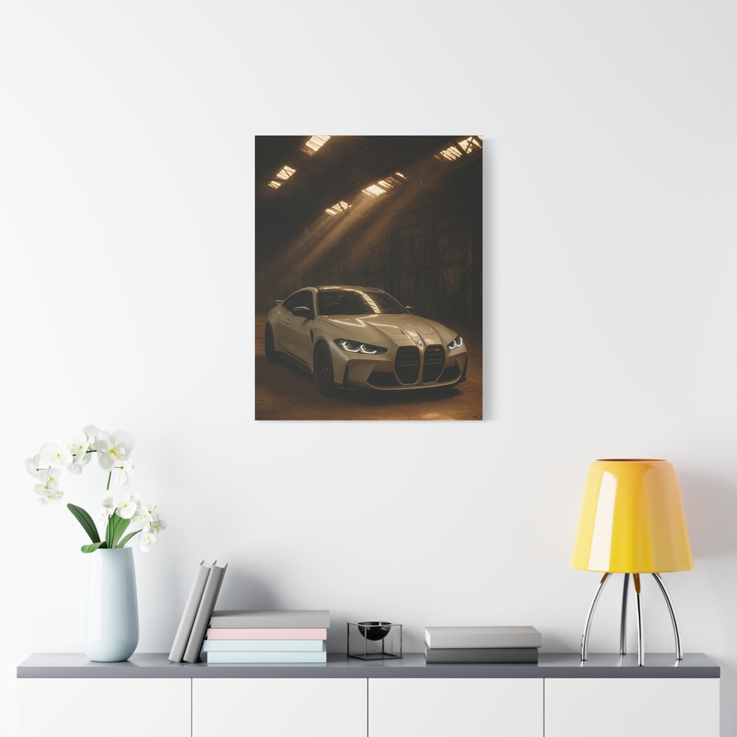 Canvas Print BMW Stored Away in a Barn