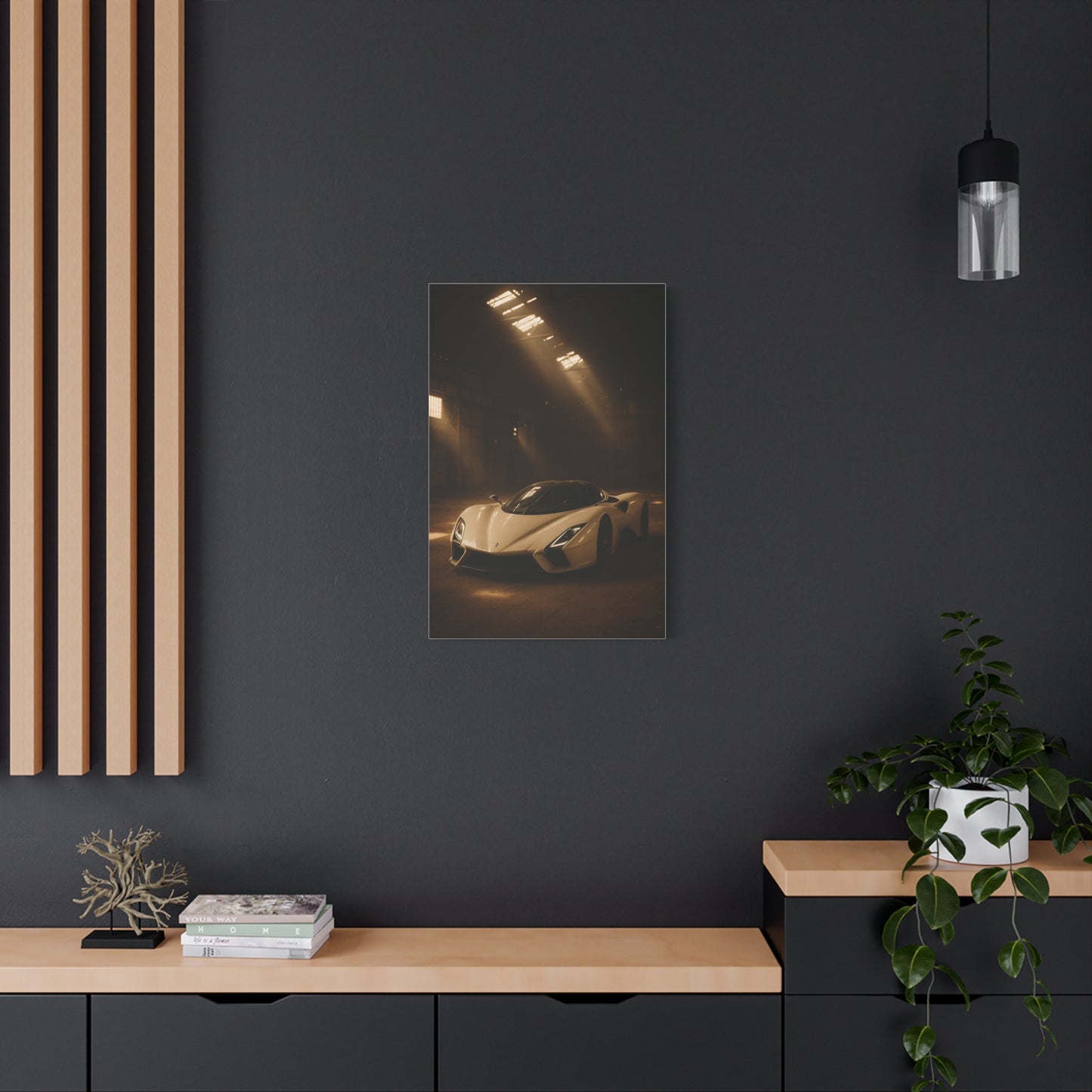 Canvas Print - SSC Tuatara in a dusty barn Wall Art