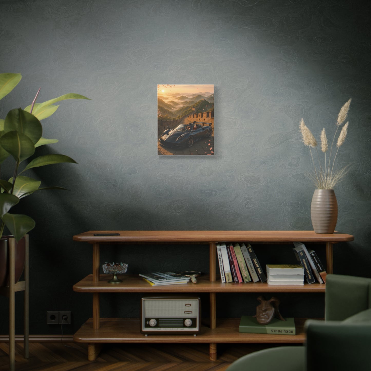 Canvas Wall Art - Pagani Huayra BC Roadster Chilling in Space