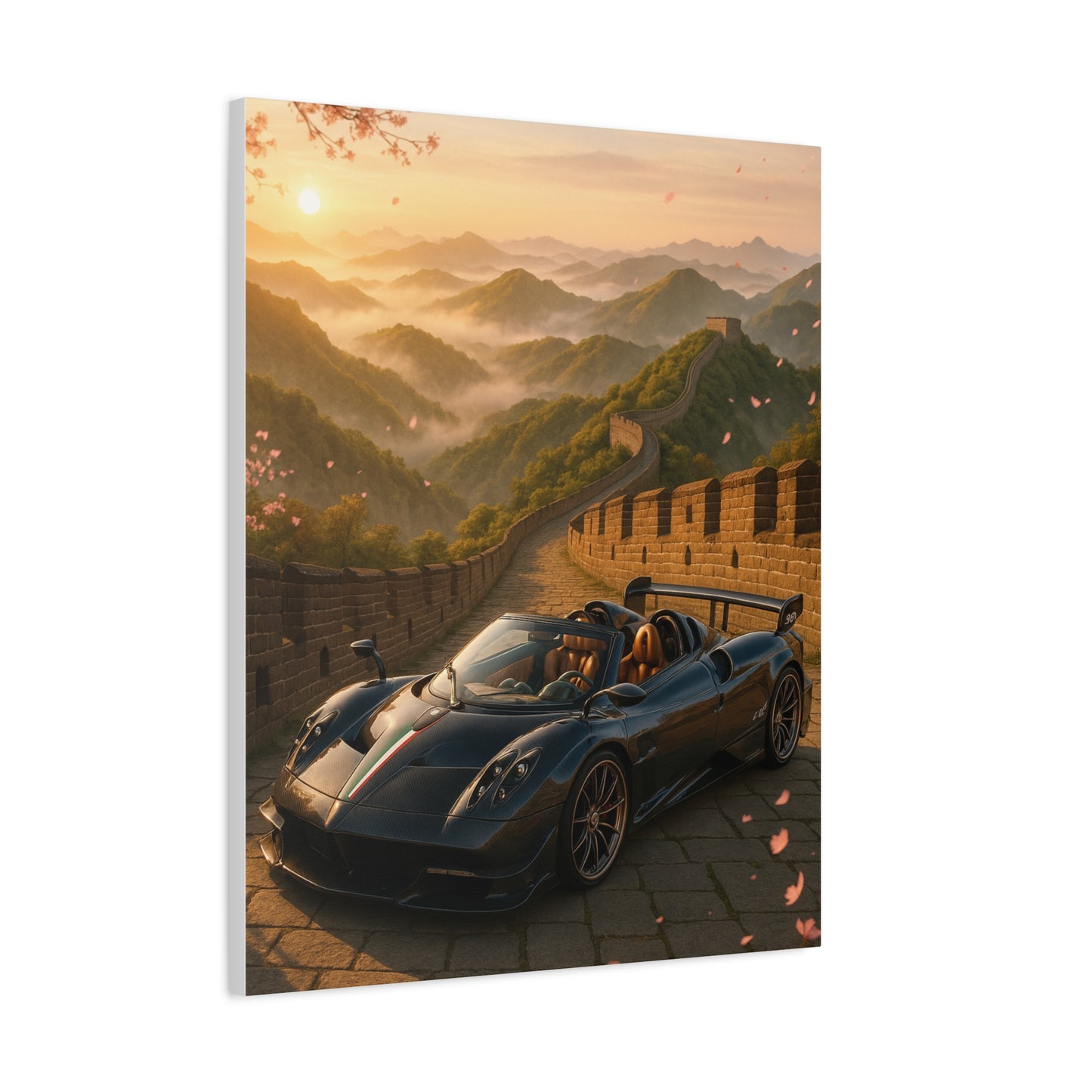 Canvas Wall Art - Pagani Huayra BC Roadster Chilling in Space
