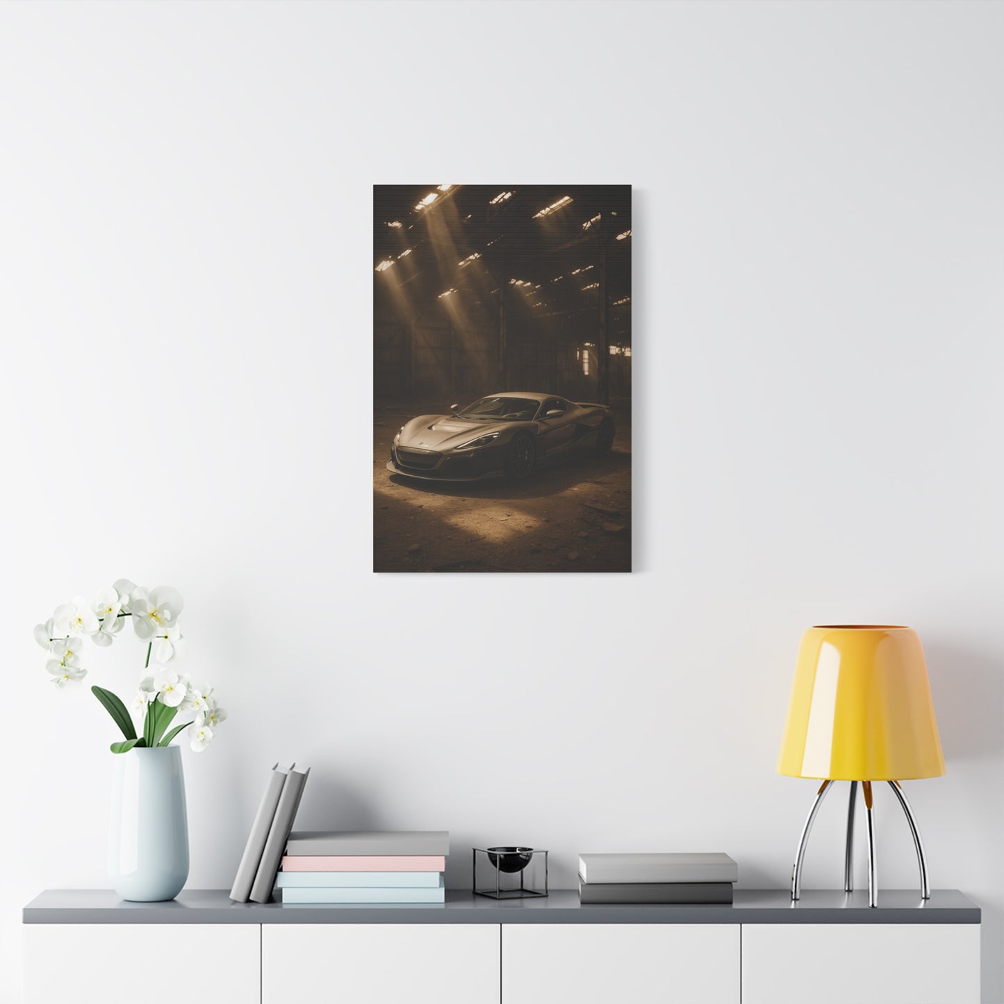 Canvas Art - Rimac Nevera in a Dusty Barn