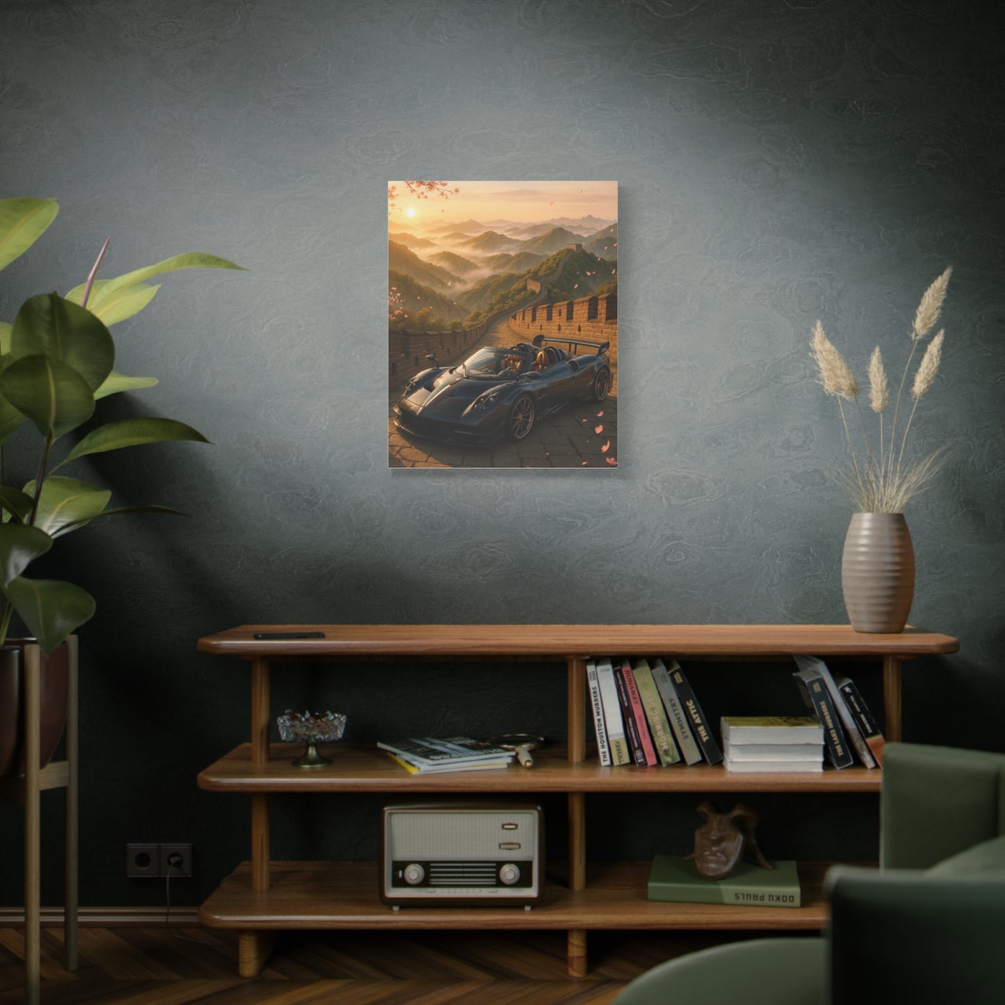 Canvas Wall Art - Pagani Huayra BC Roadster Chilling in Space