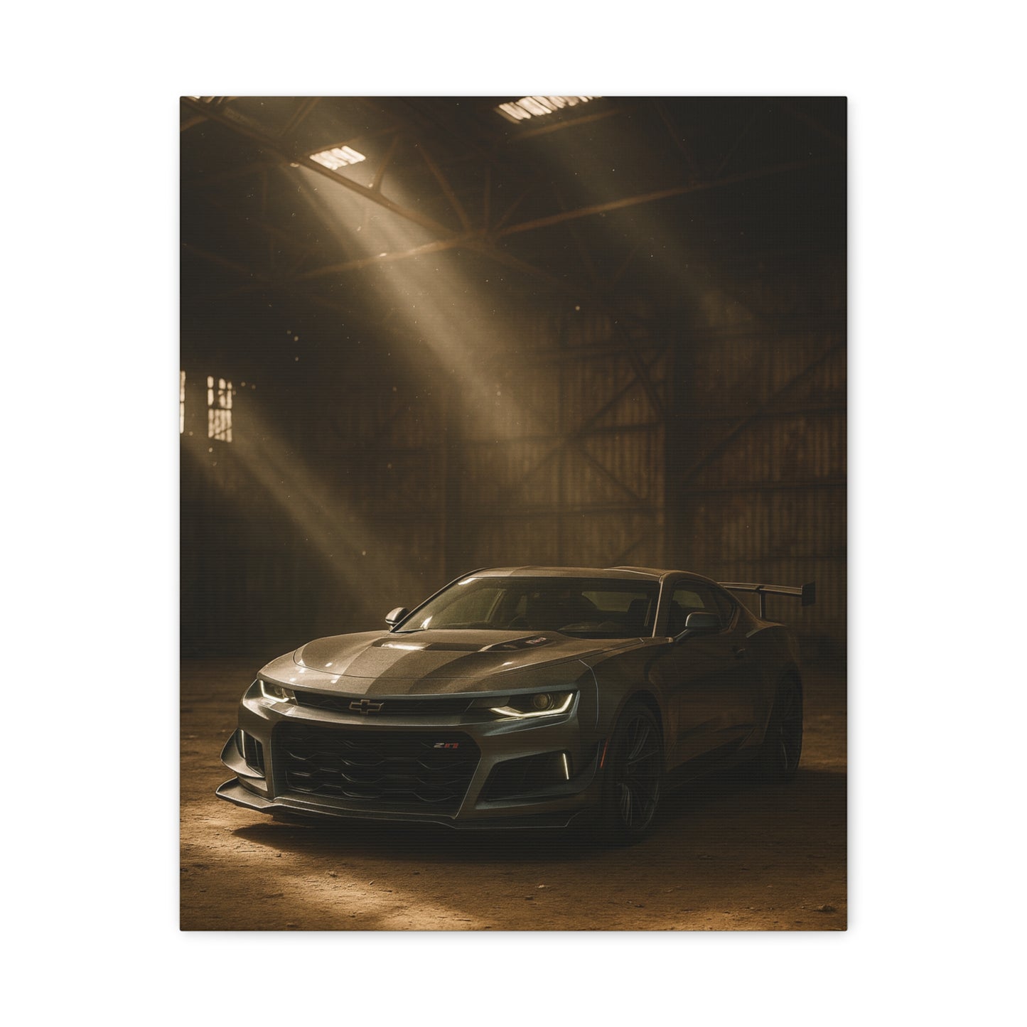 Canvas Print - Chevrolet Camaro in Barn