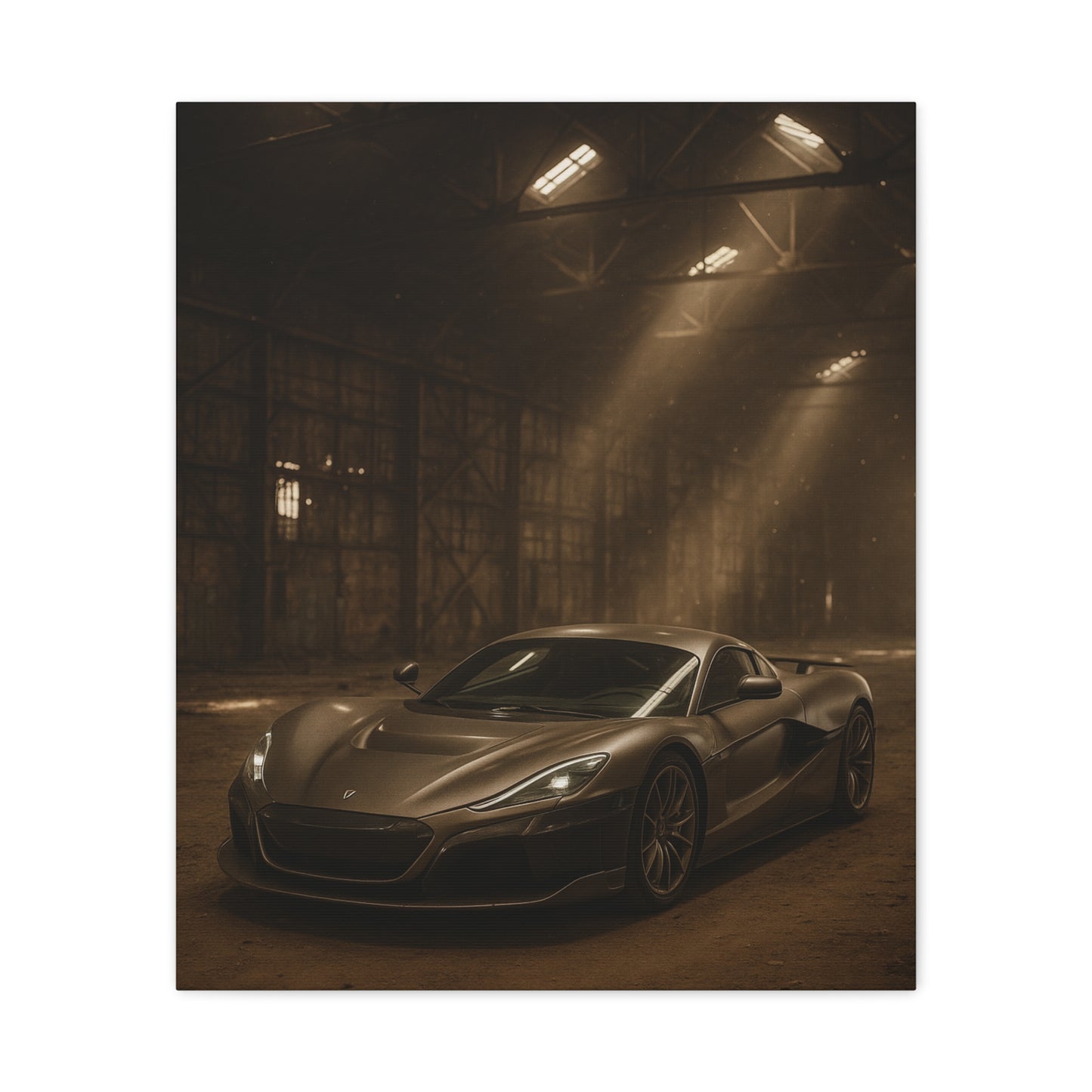 Canvas Art - Rimac Nevera in a Dusty Barn