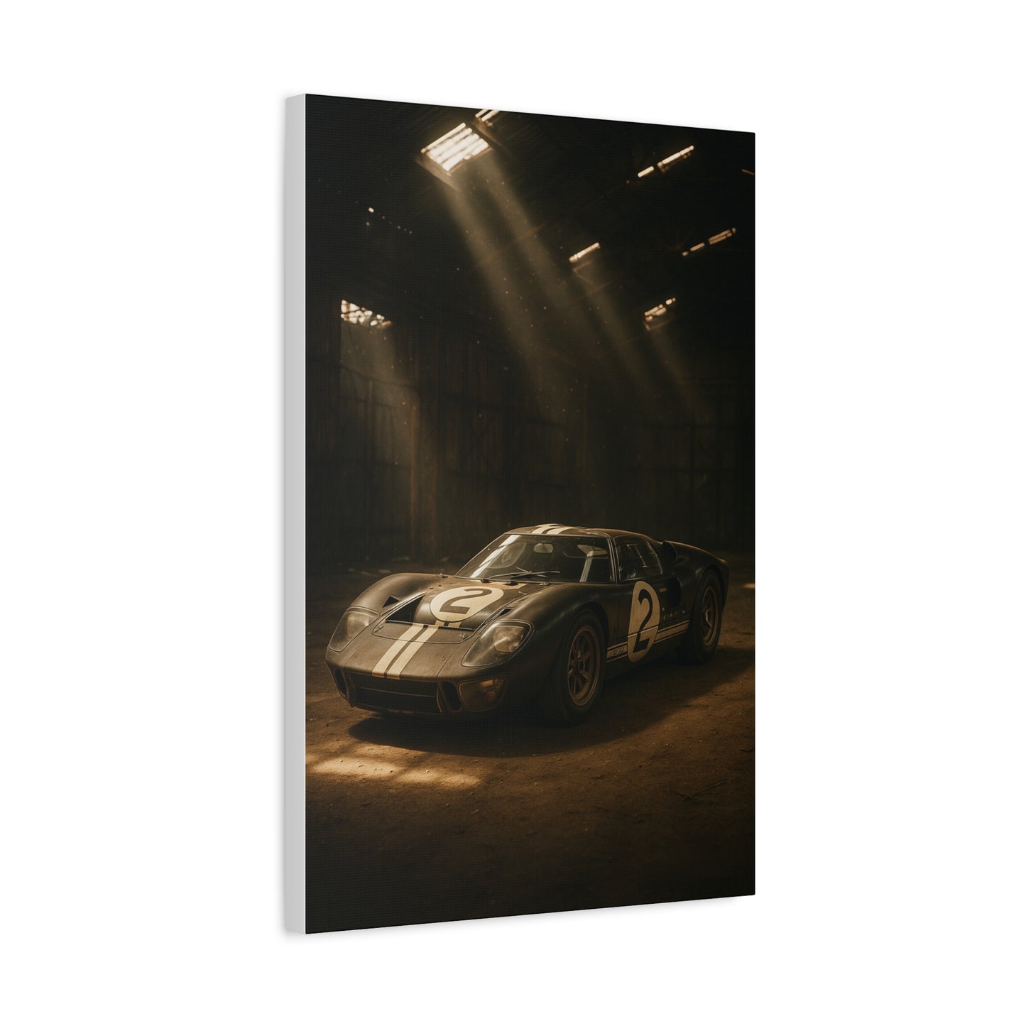 Canvas Print - Classic GT40 stored away in a barn