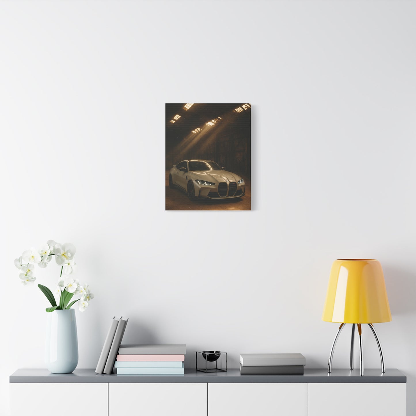 Canvas Print BMW Stored Away in a Barn