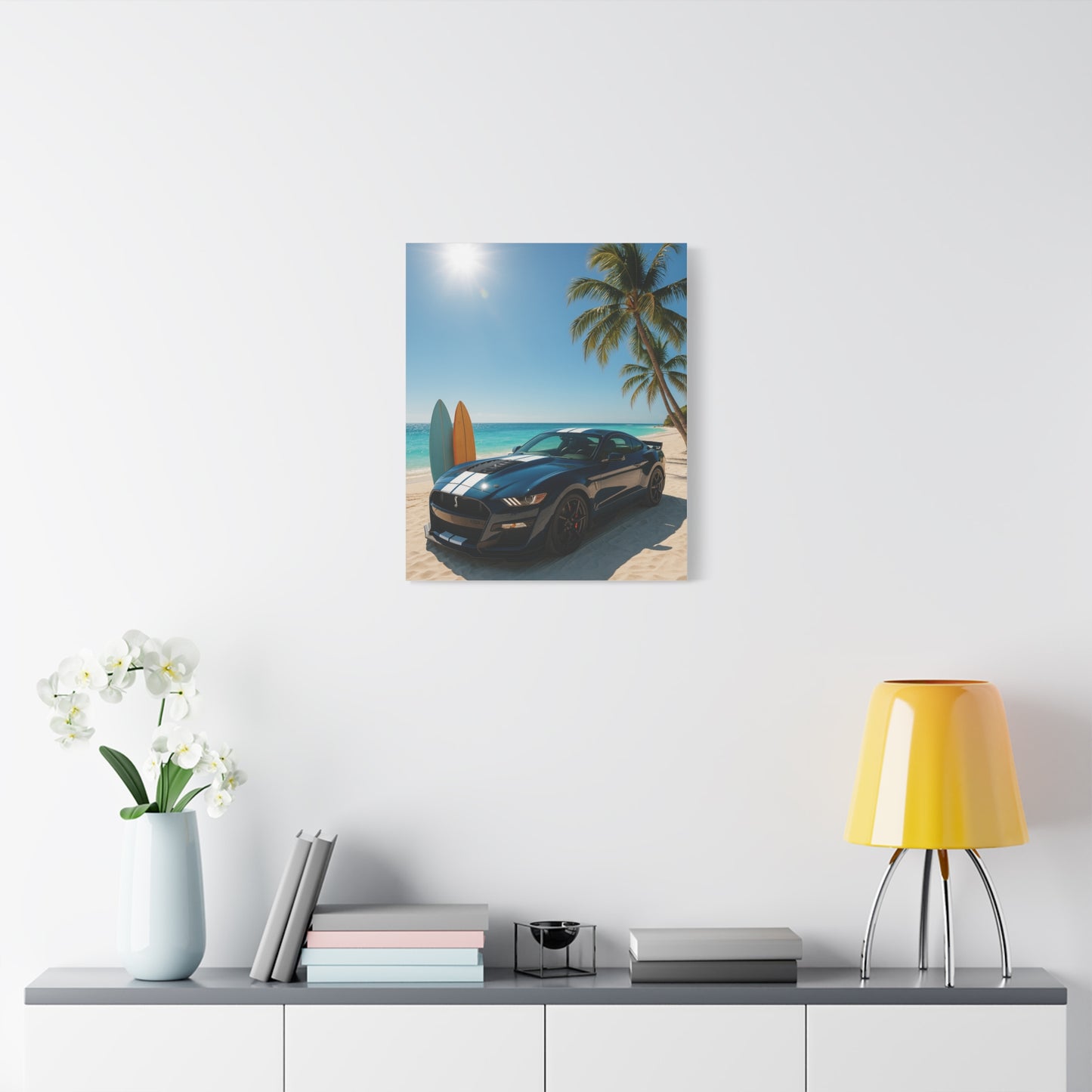 Canvas Print - Ford Shelby GT500 Beach Scene