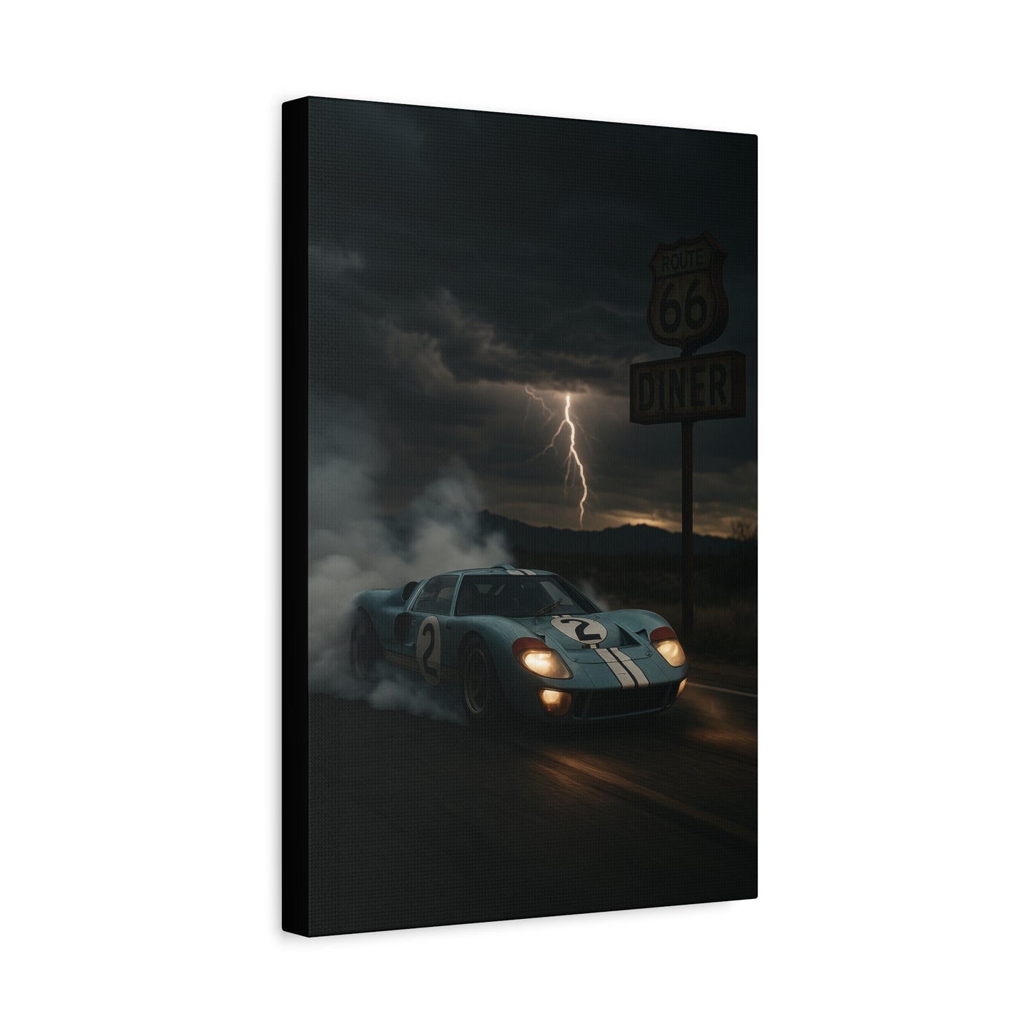 Canvas Print - Ford GT40 Doing a Burnout