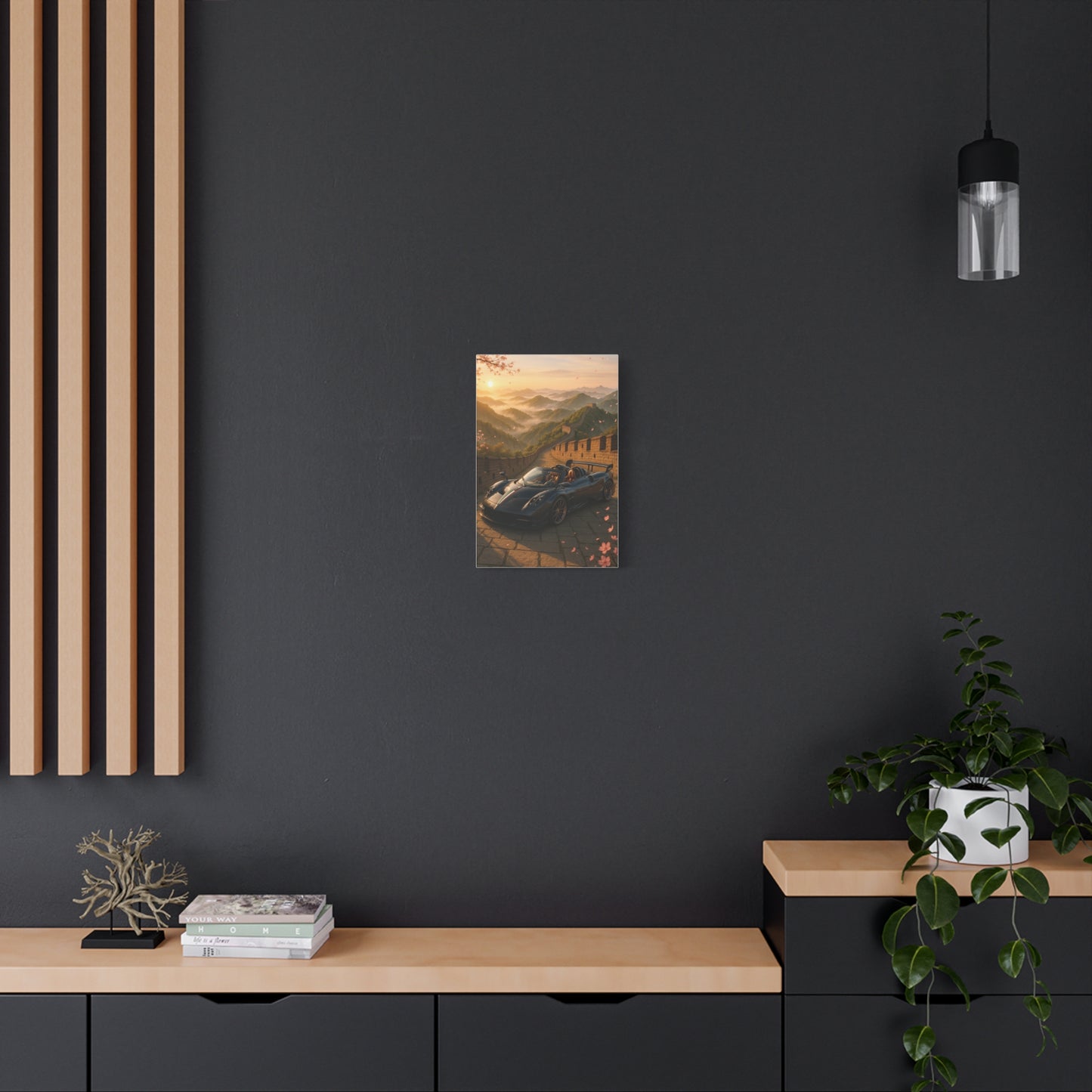 Canvas Wall Art - Pagani Huayra BC Roadster Chilling in Space