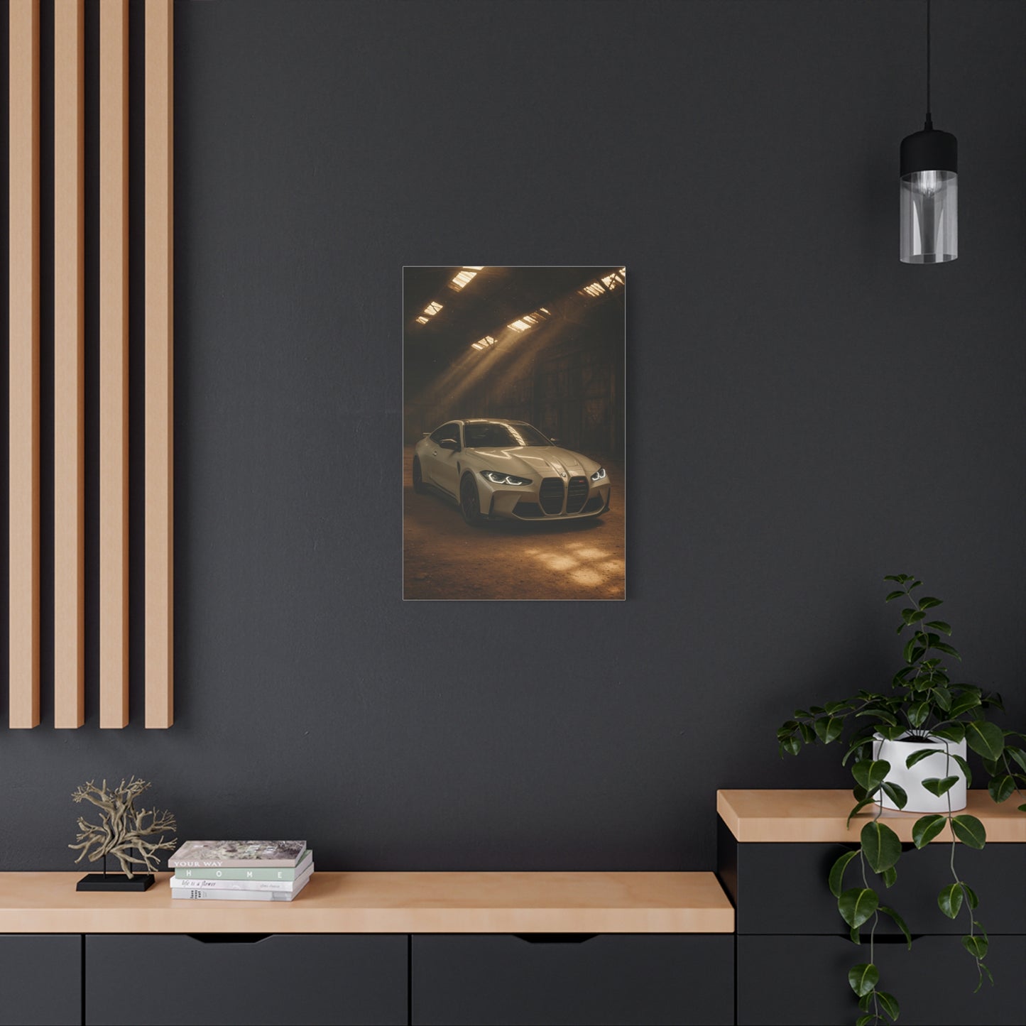 Canvas Print BMW Stored Away in a Barn