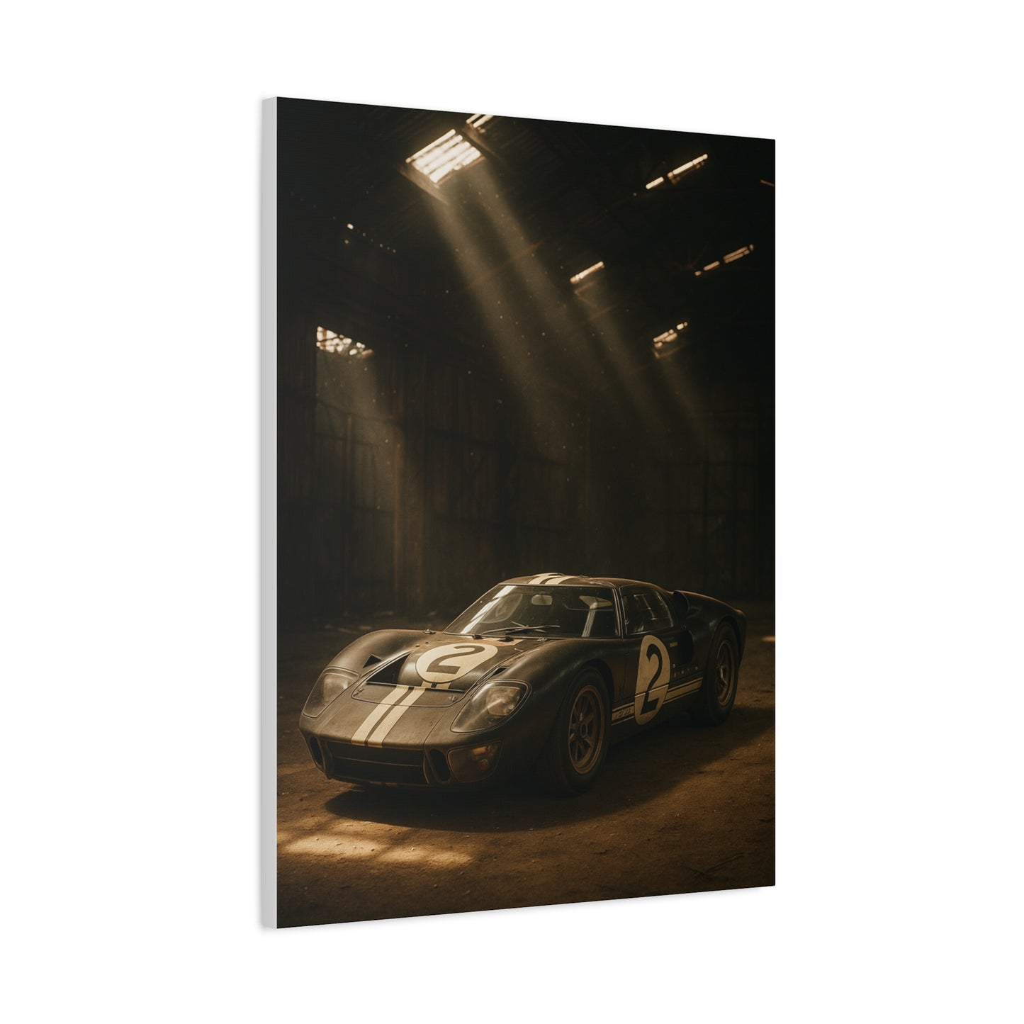Canvas Print - Classic GT40 stored away in a barn