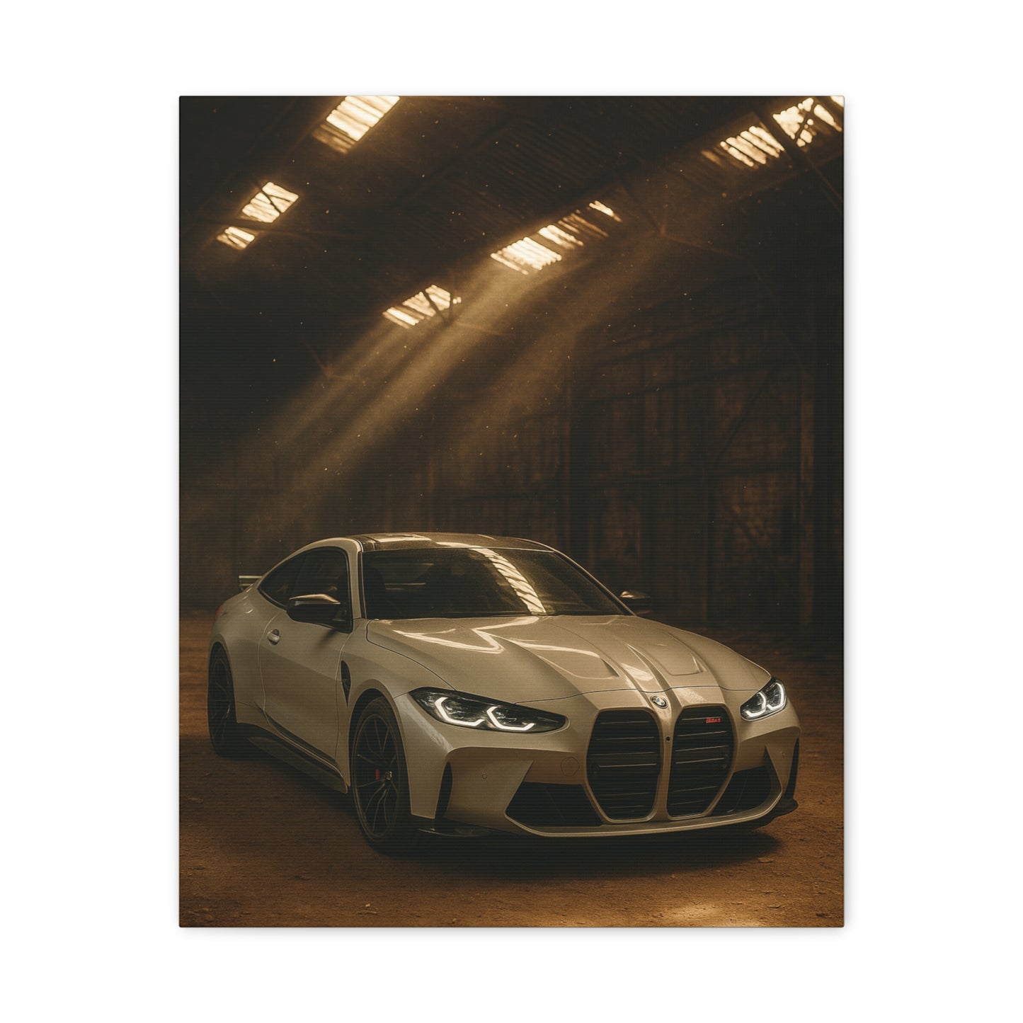 Canvas Print BMW Stored Away in a Barn