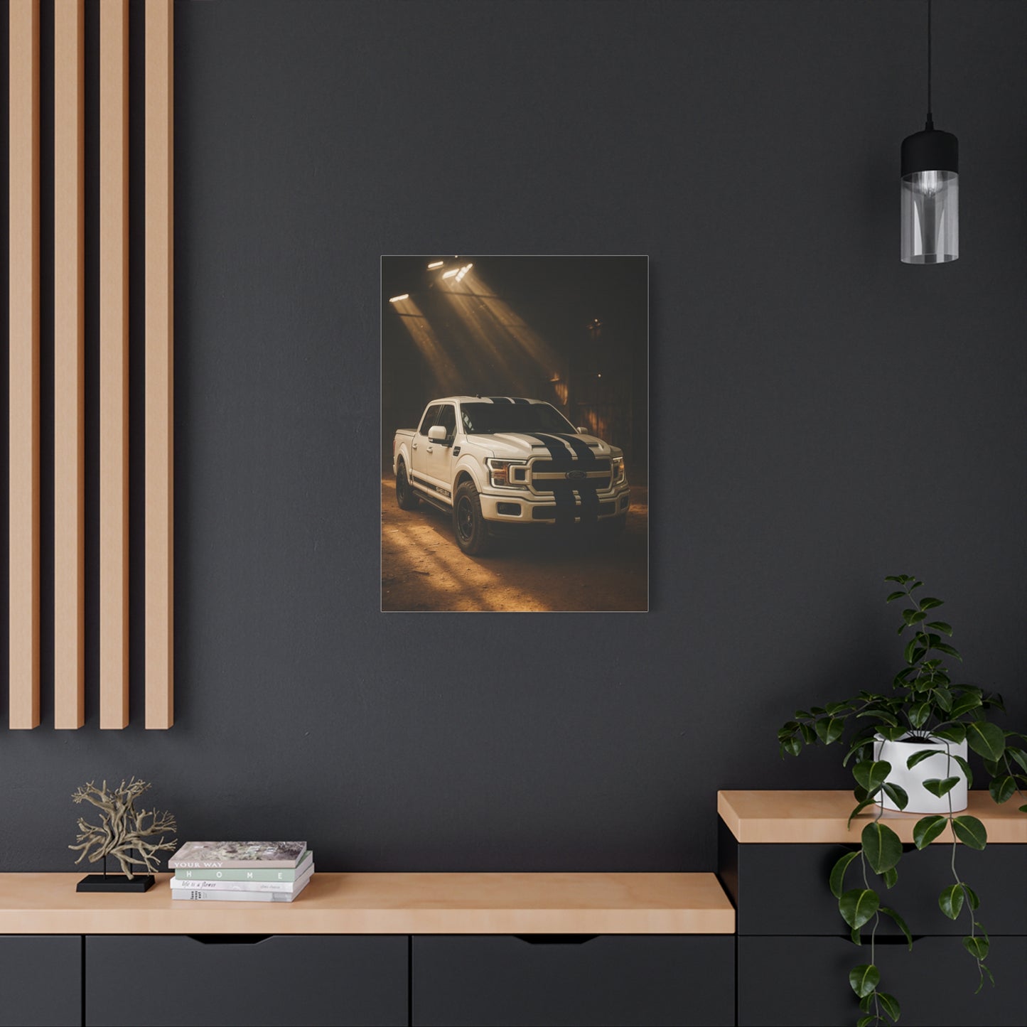 Canvas Print - Ford Shelby F-150 stored in a barn