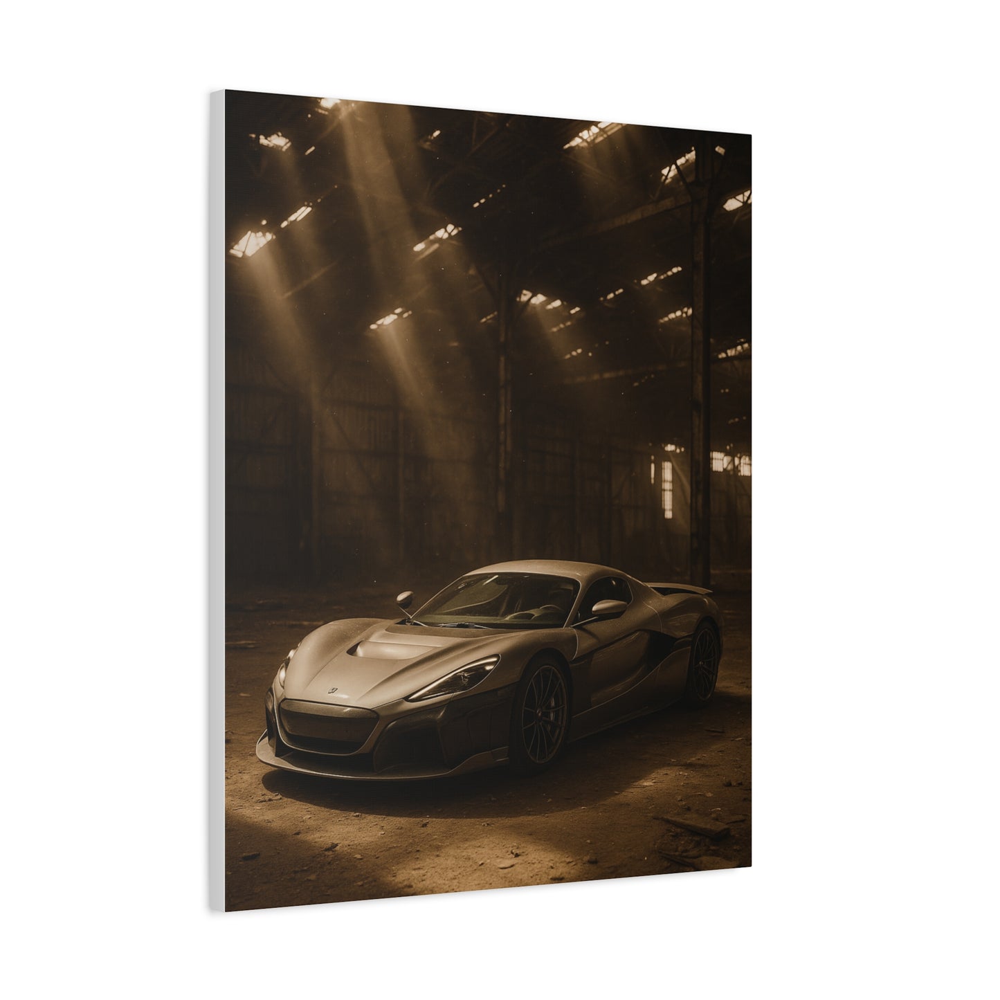 Canvas Art - Rimac Nevera in a Dusty Barn