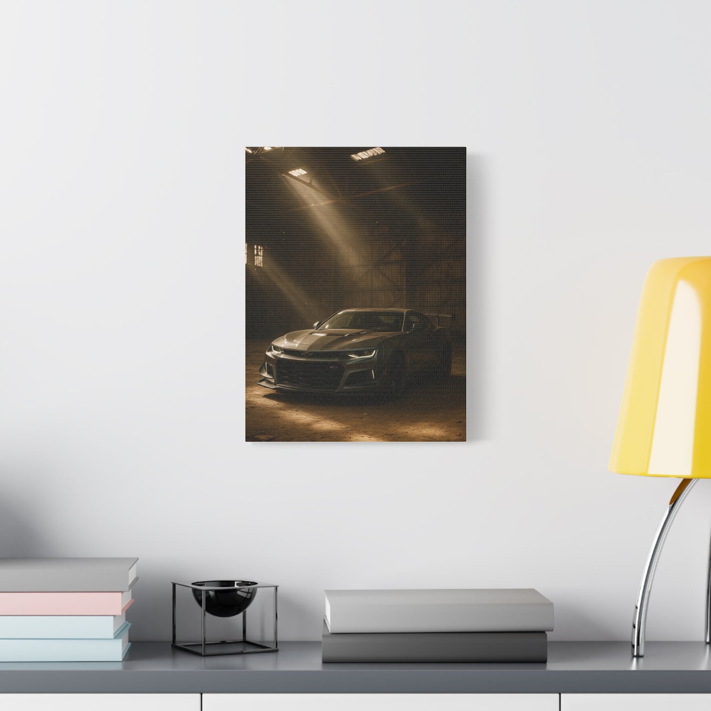 Canvas Print - Chevrolet Camaro in Barn