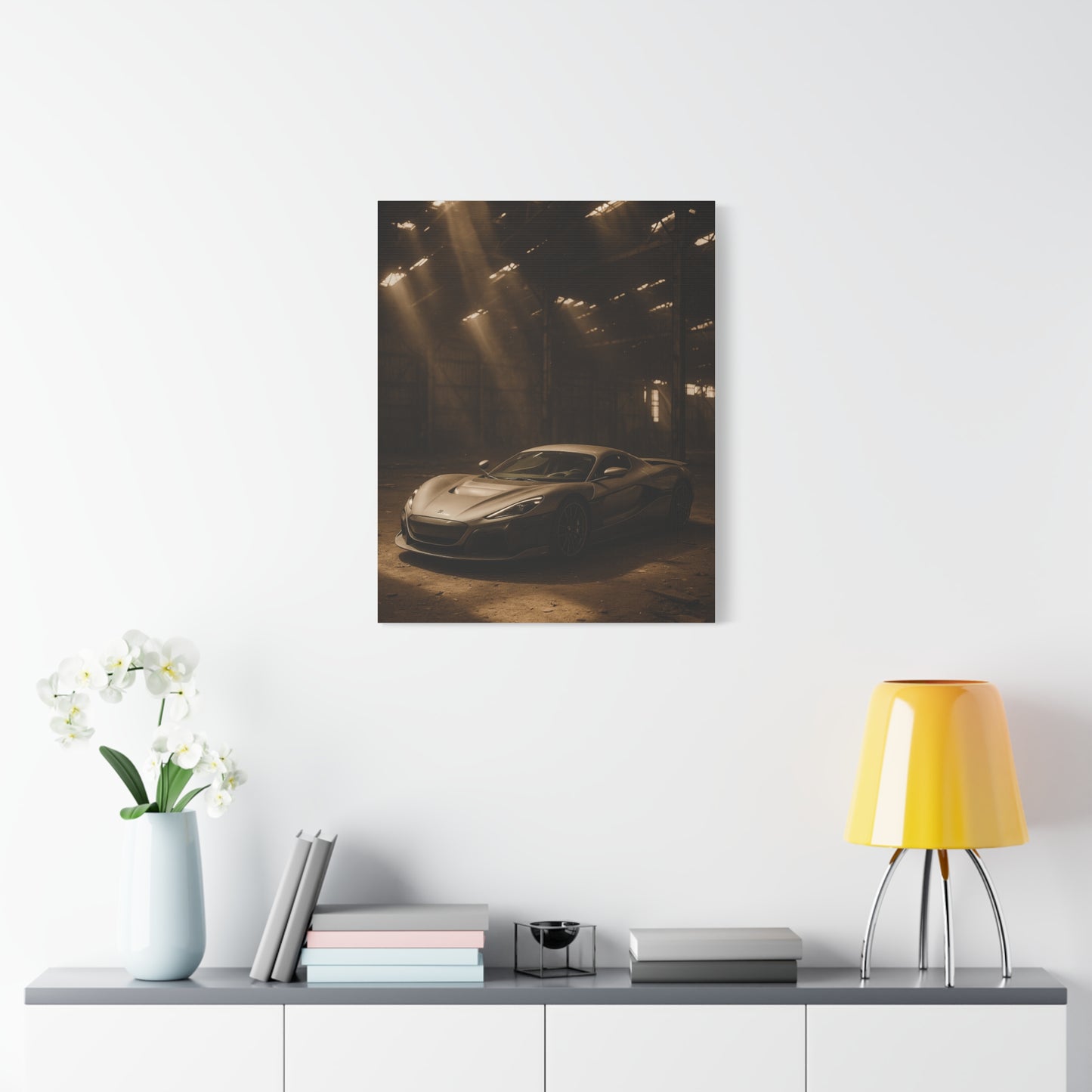 Canvas Art - Rimac Nevera in a Dusty Barn