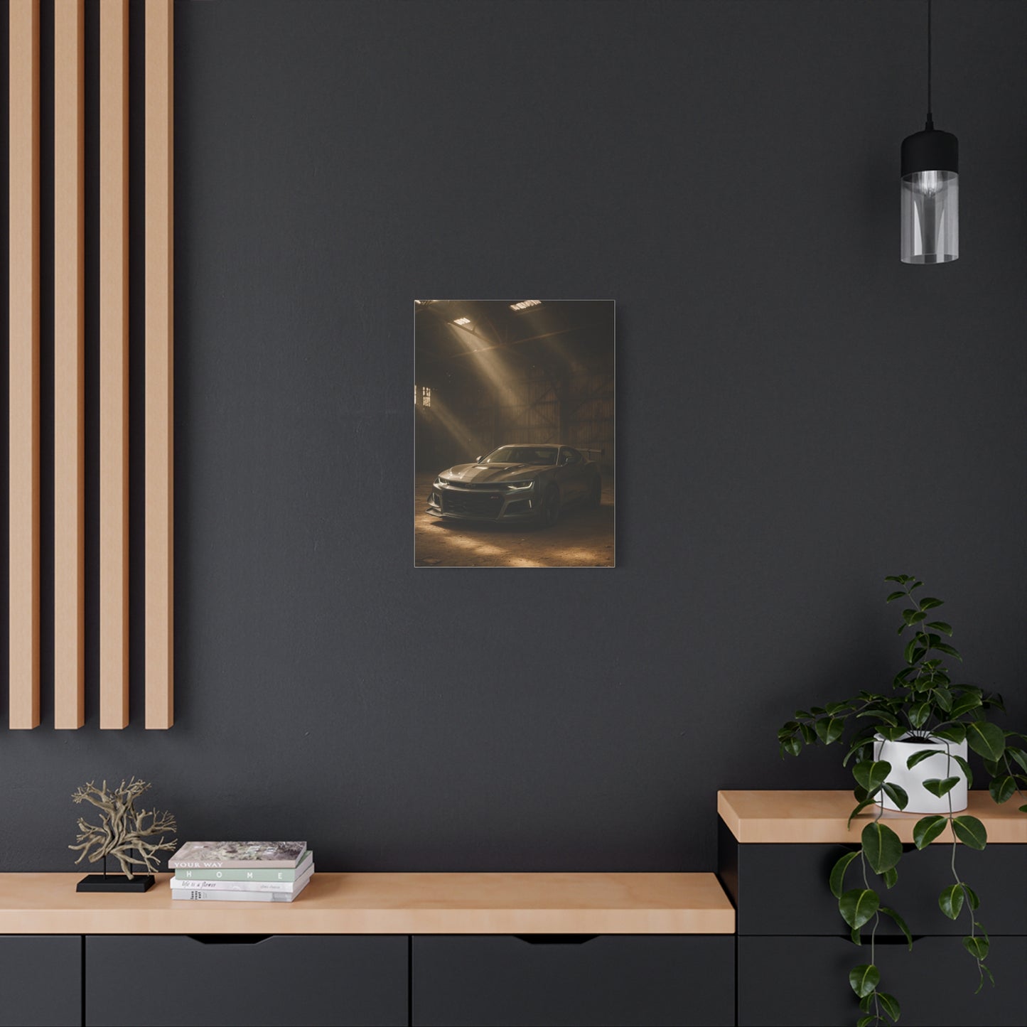 Canvas Print - Chevrolet Camaro in Barn