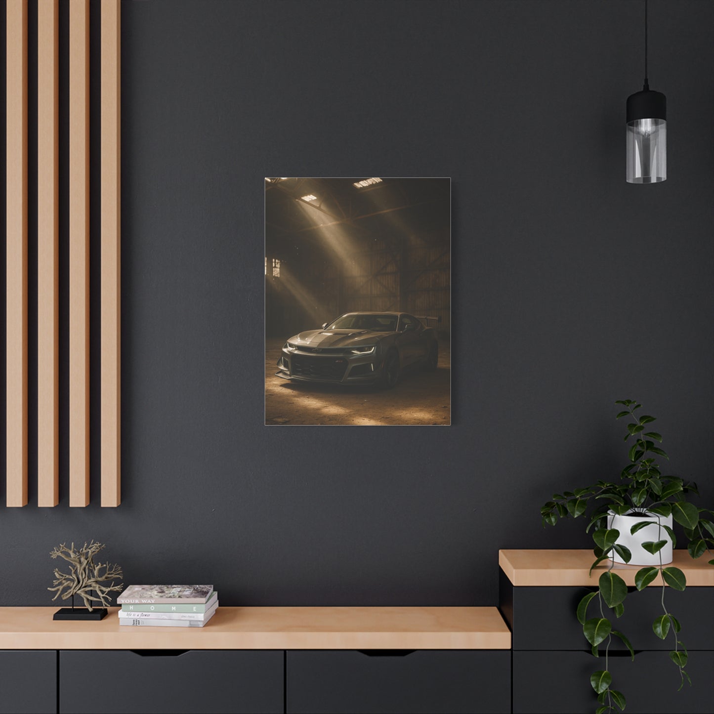 Canvas Print - Chevrolet Camaro in Barn