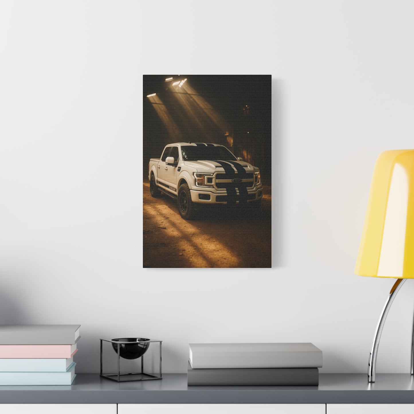 Canvas Print - Ford Shelby F-150 stored in a barn