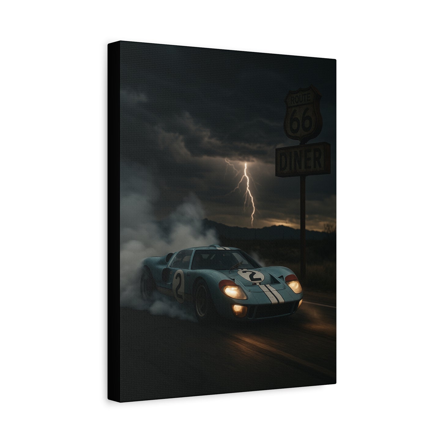 Canvas Print - Ford GT40 Doing a Burnout