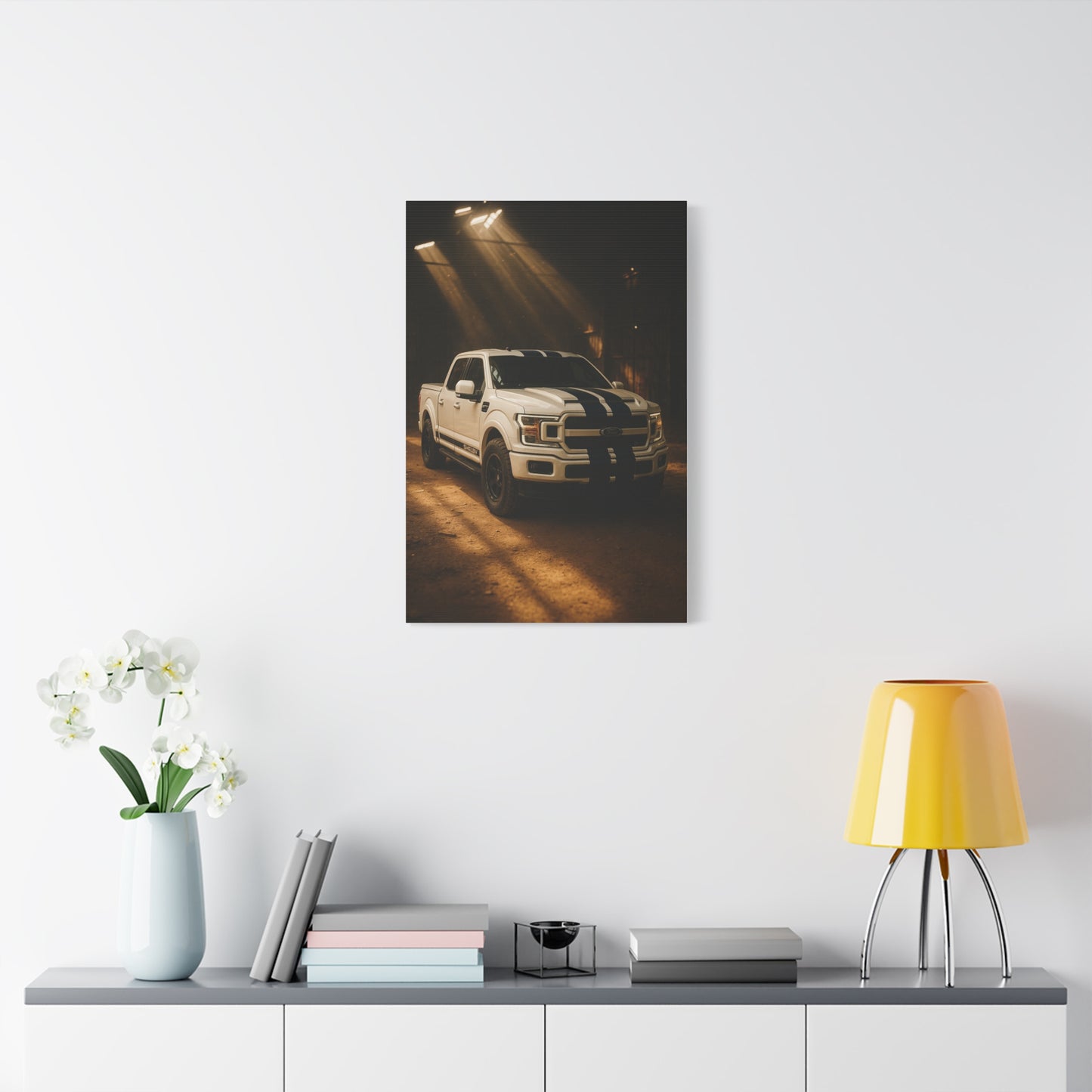 Canvas Print - Ford Shelby F-150 stored in a barn