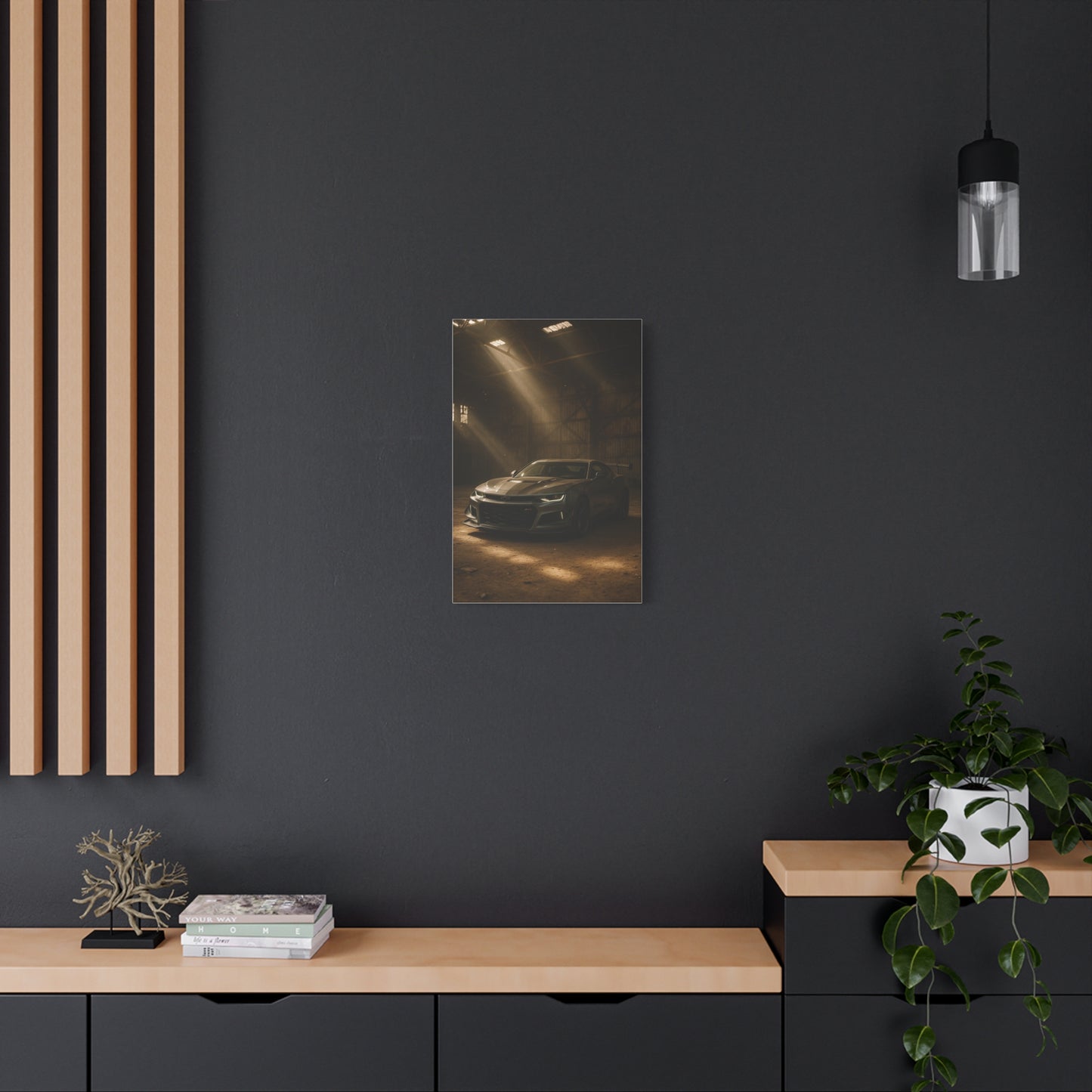 Canvas Print - Chevrolet Camaro in Barn