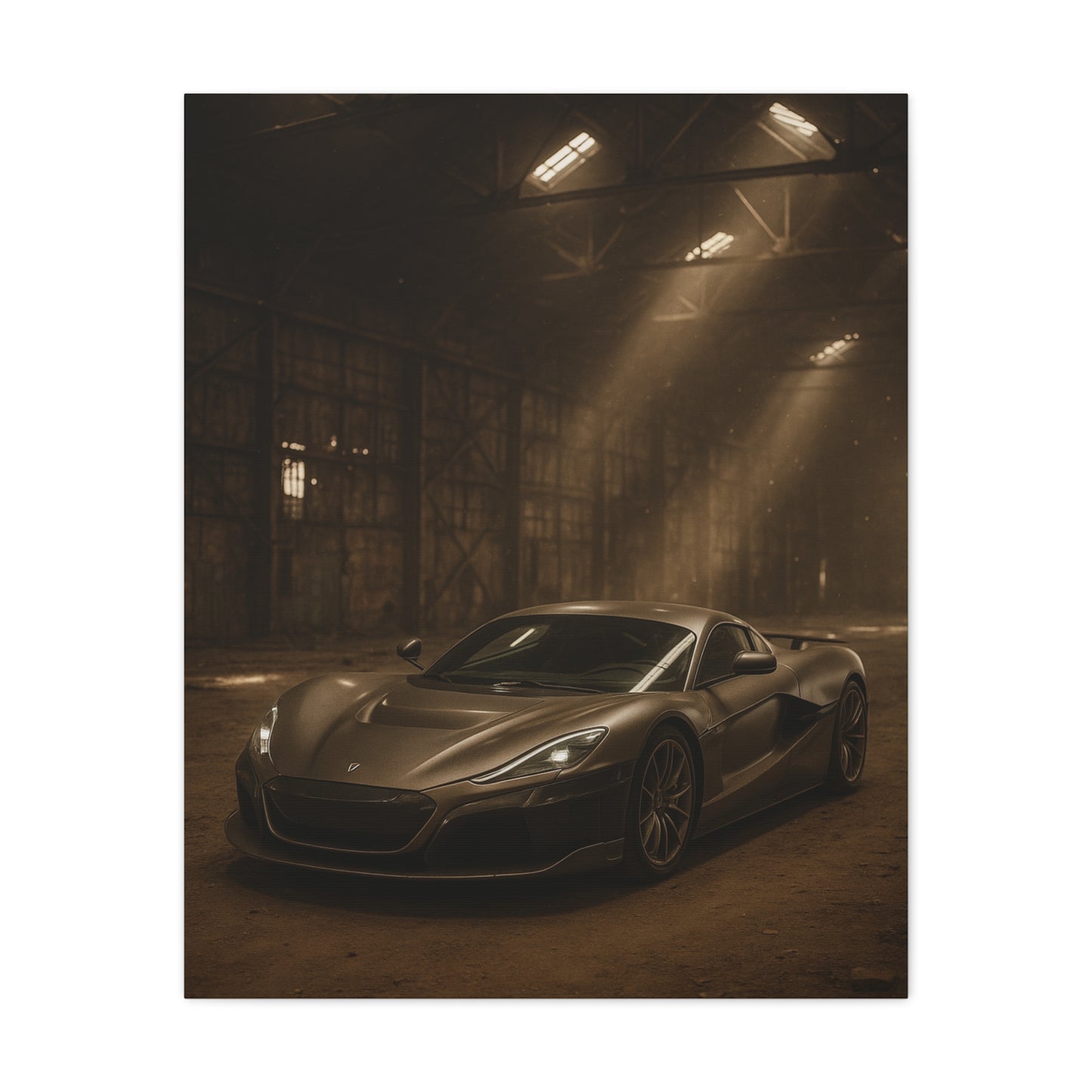 Canvas Art - Rimac Nevera in a Dusty Barn