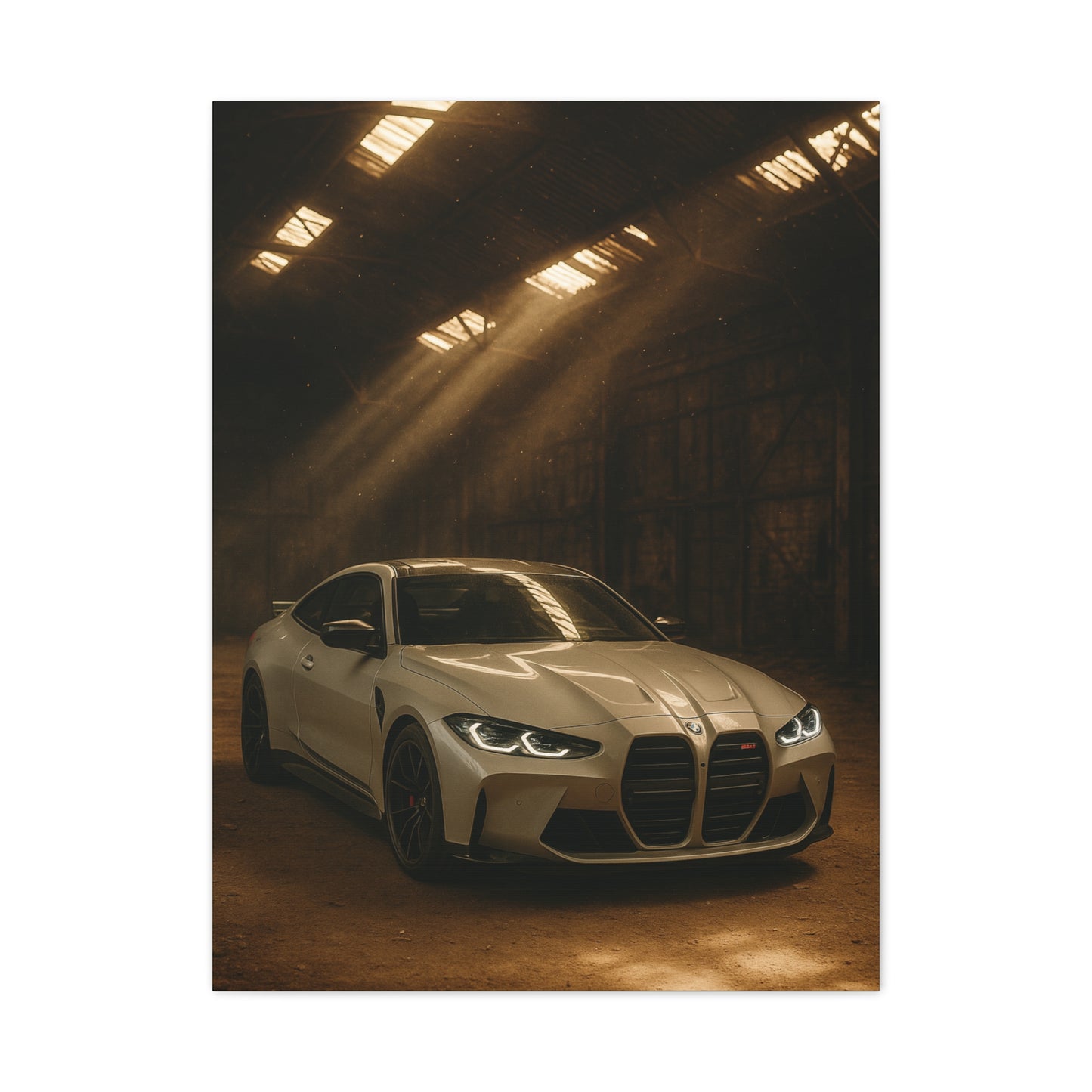 Canvas Print BMW Stored Away in a Barn