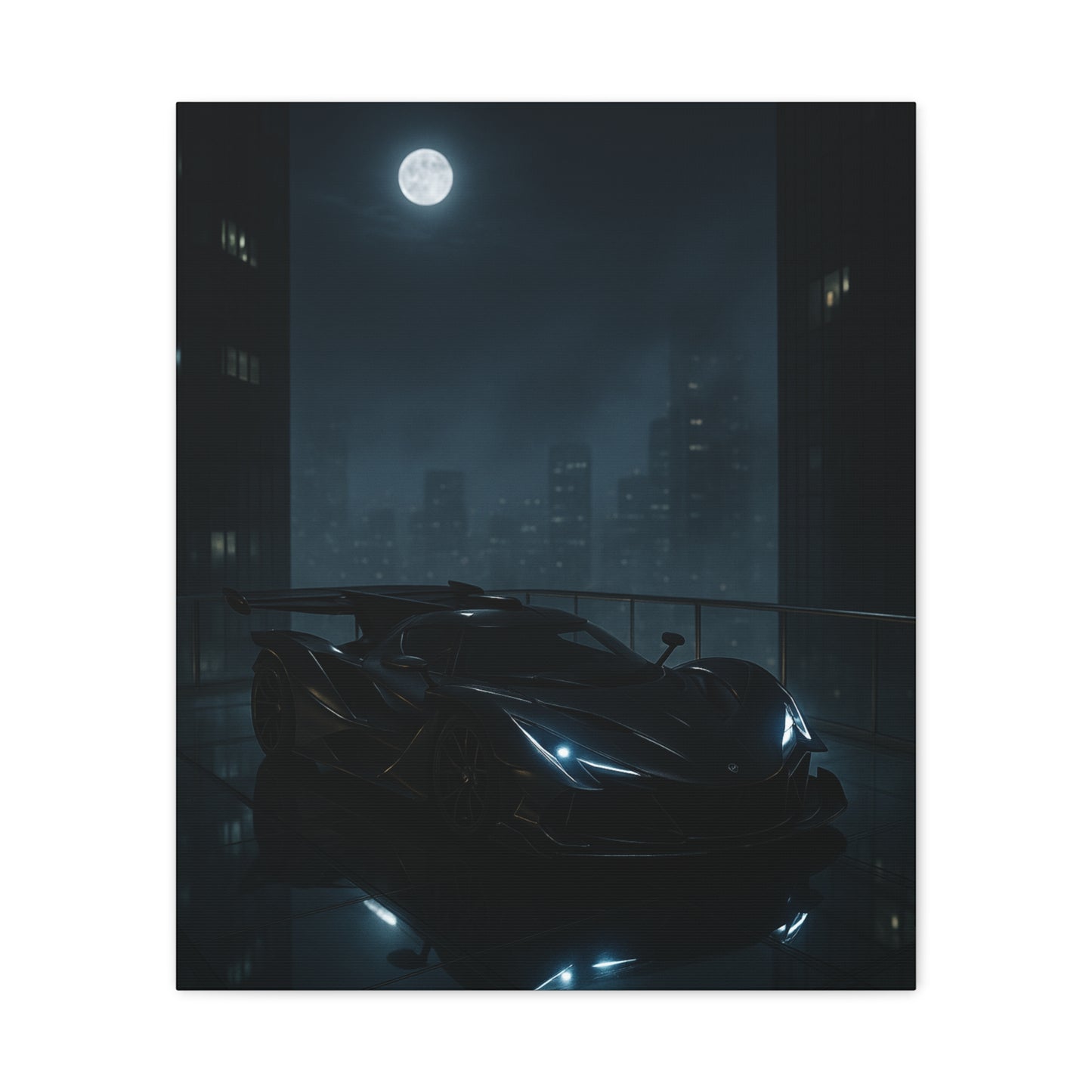 Canvas Print - Apollo IE Chilling on Skyscraper at Midnight