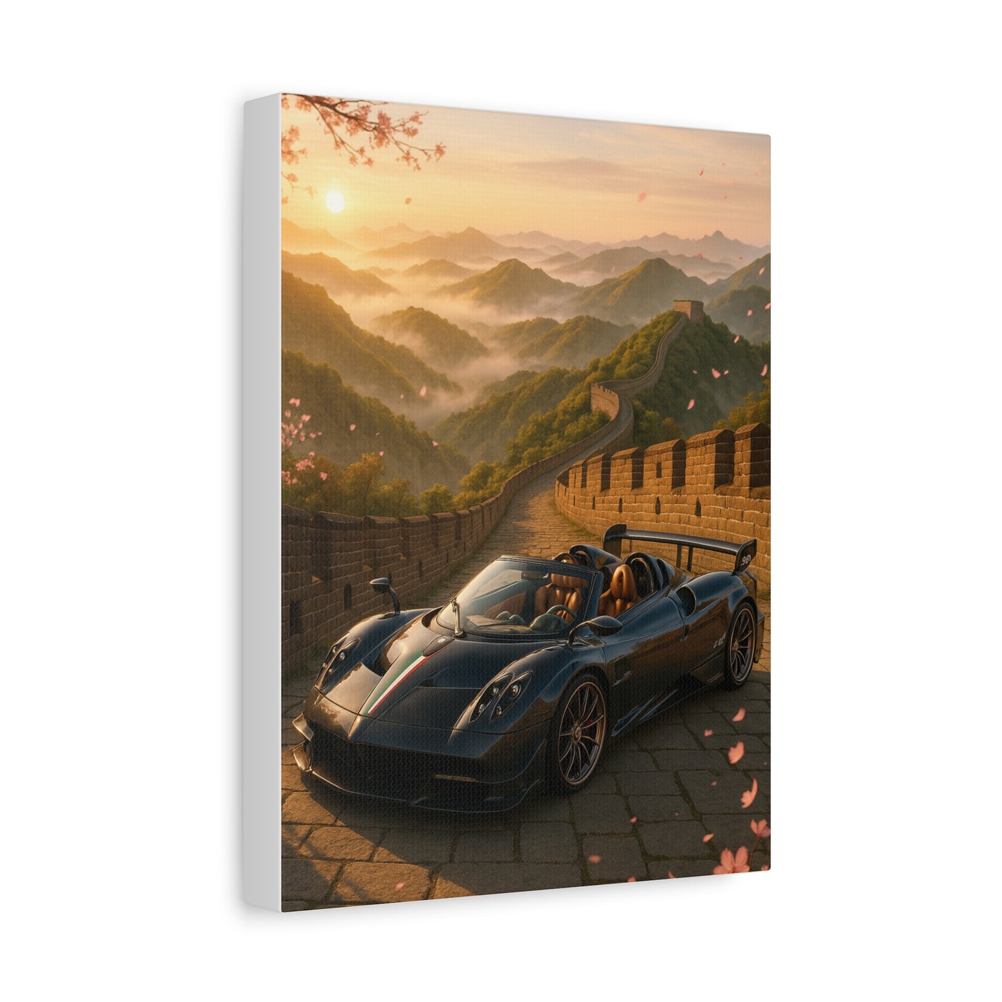 Canvas Wall Art - Pagani Huayra BC Roadster Chilling in Space