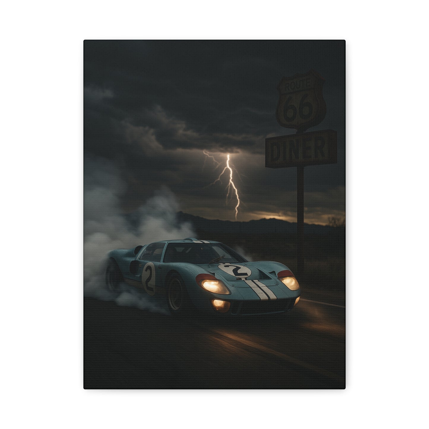 Canvas Print - Ford GT40 Doing a Burnout