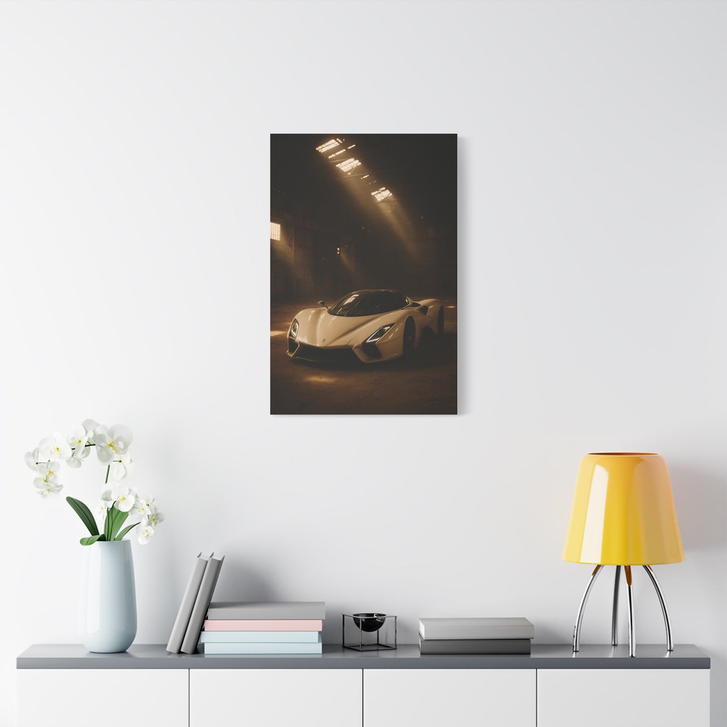 Canvas Print - SSC Tuatara in a dusty barn Wall Art