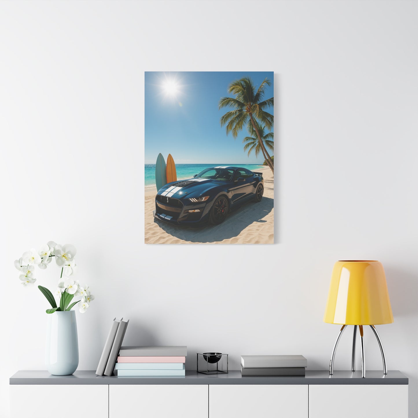 Canvas Print - Ford Shelby GT500 Beach Scene