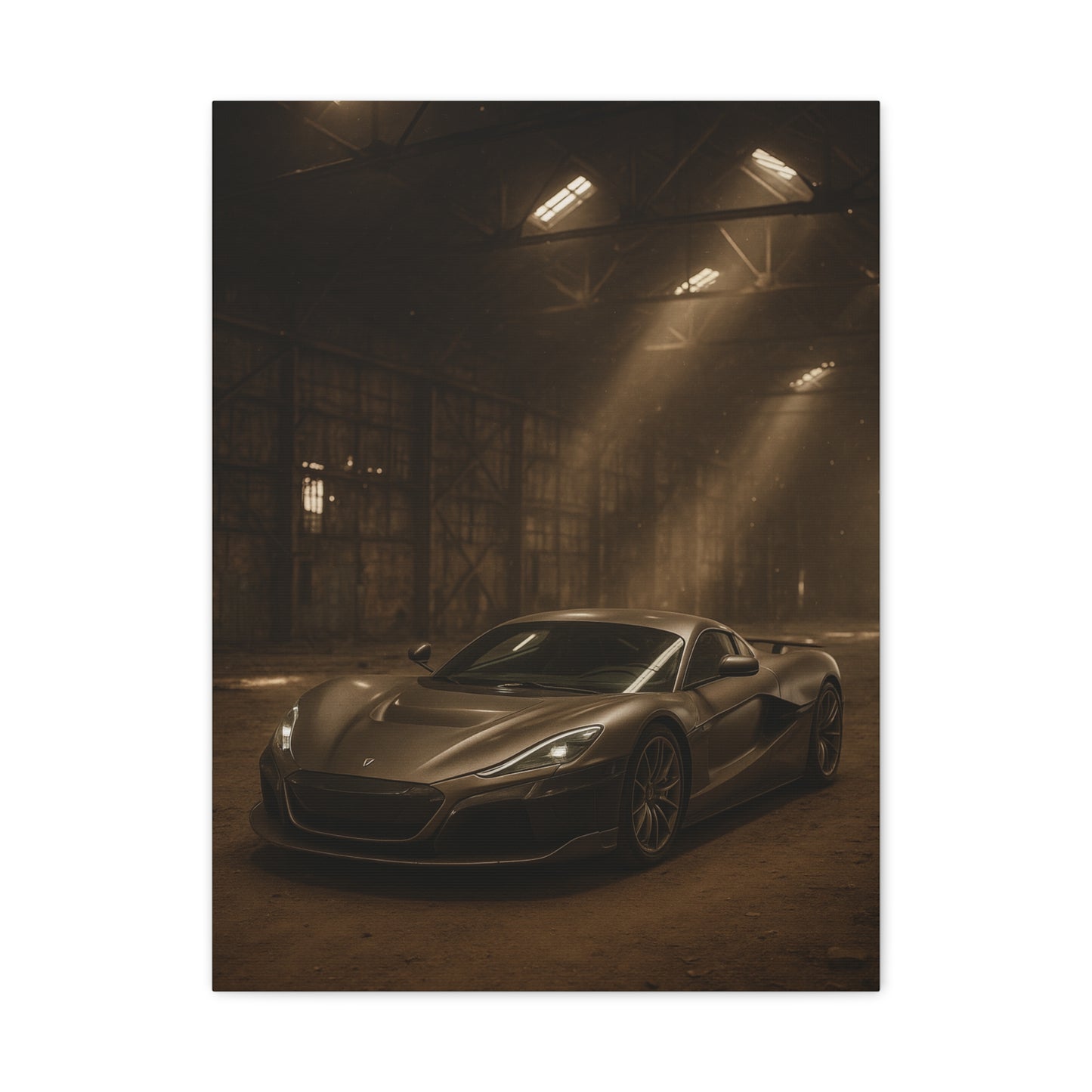 Canvas Art - Rimac Nevera in a Dusty Barn