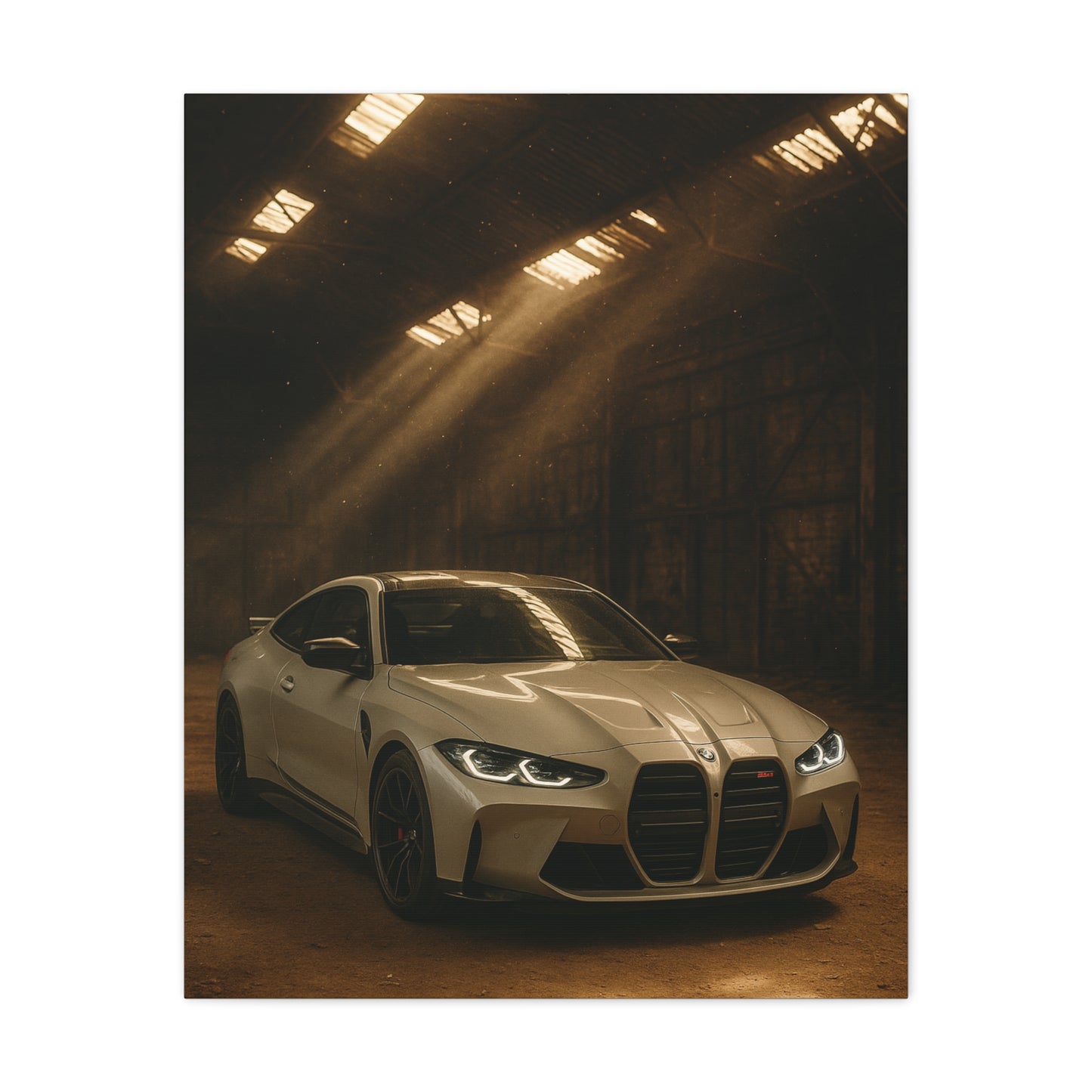 Canvas Print BMW Stored Away in a Barn