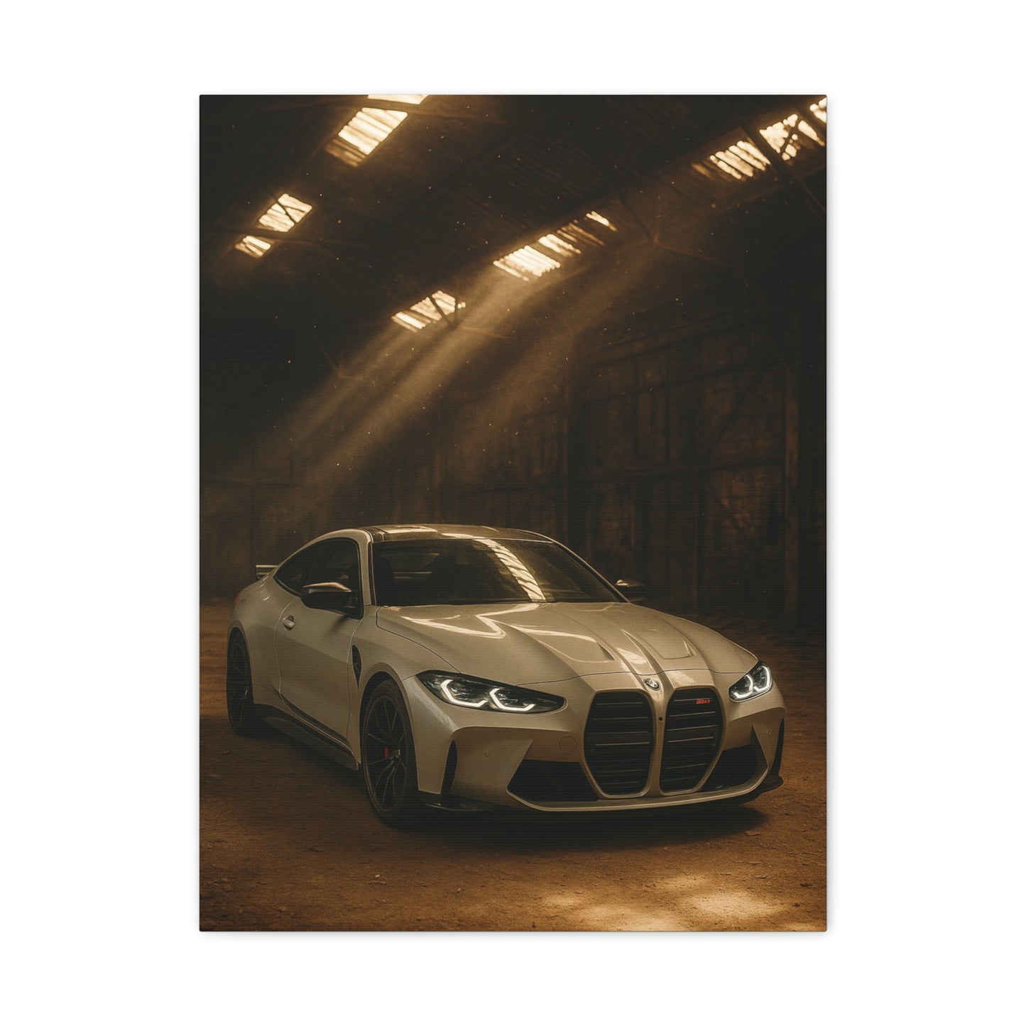 Canvas Print BMW Stored Away in a Barn