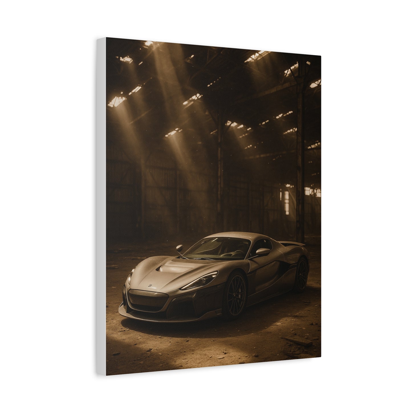Canvas Art - Rimac Nevera in a Dusty Barn