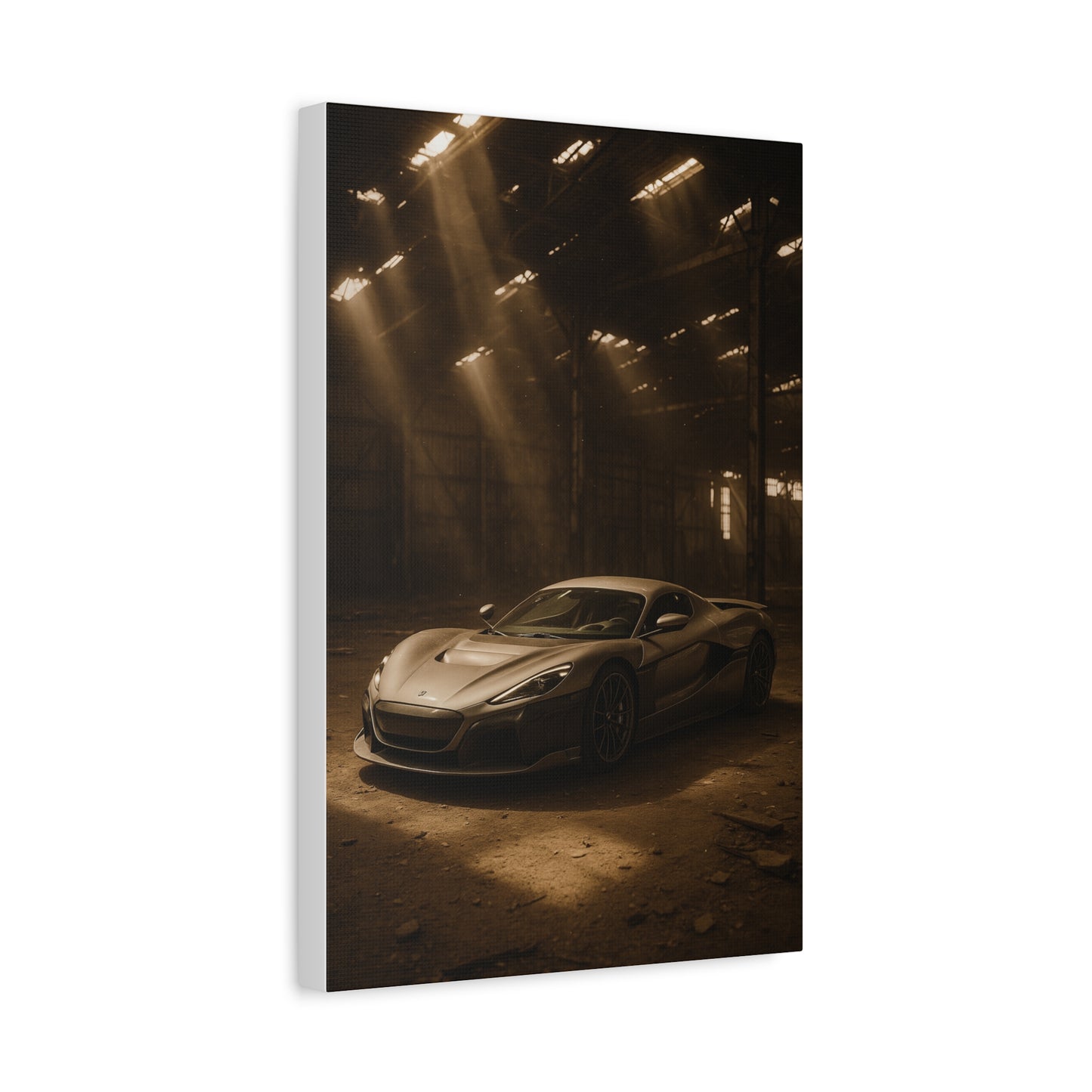 Canvas Art - Rimac Nevera in a Dusty Barn