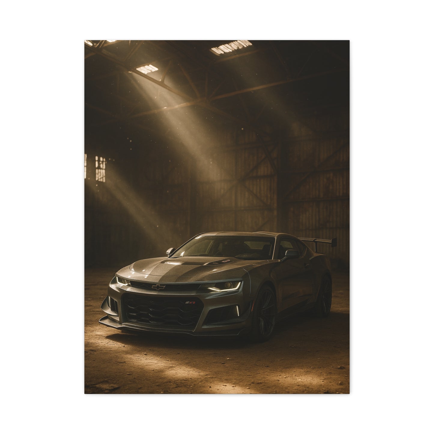Canvas Print - Chevrolet Camaro in Barn